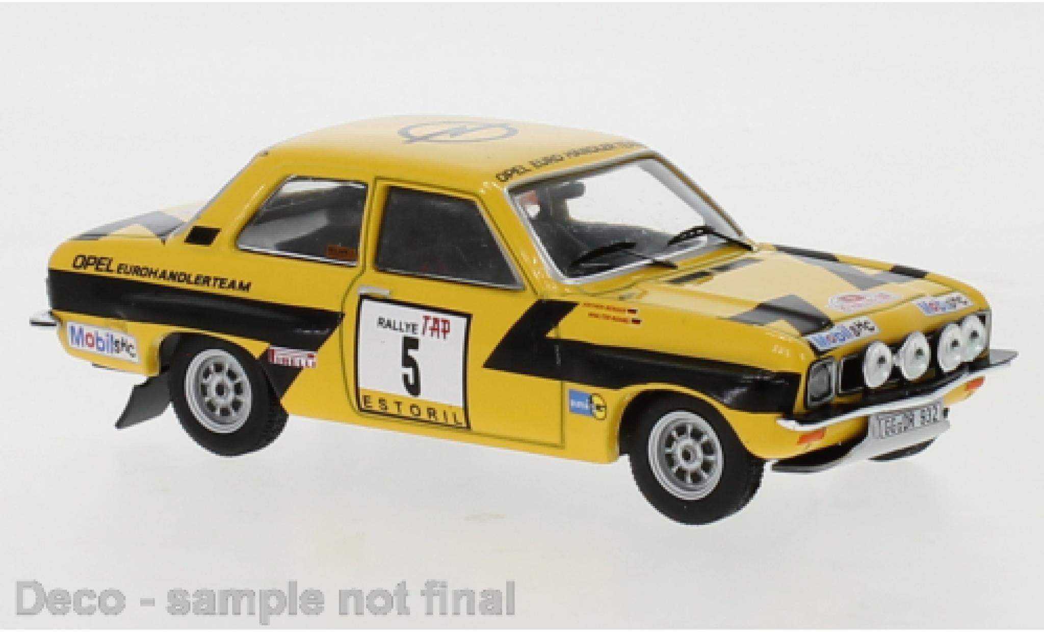 Opel Ascona 1/43 IXO A No.5 Euro Händlerteam Rally WM Rally Portugal 1974 modellino in miniatura