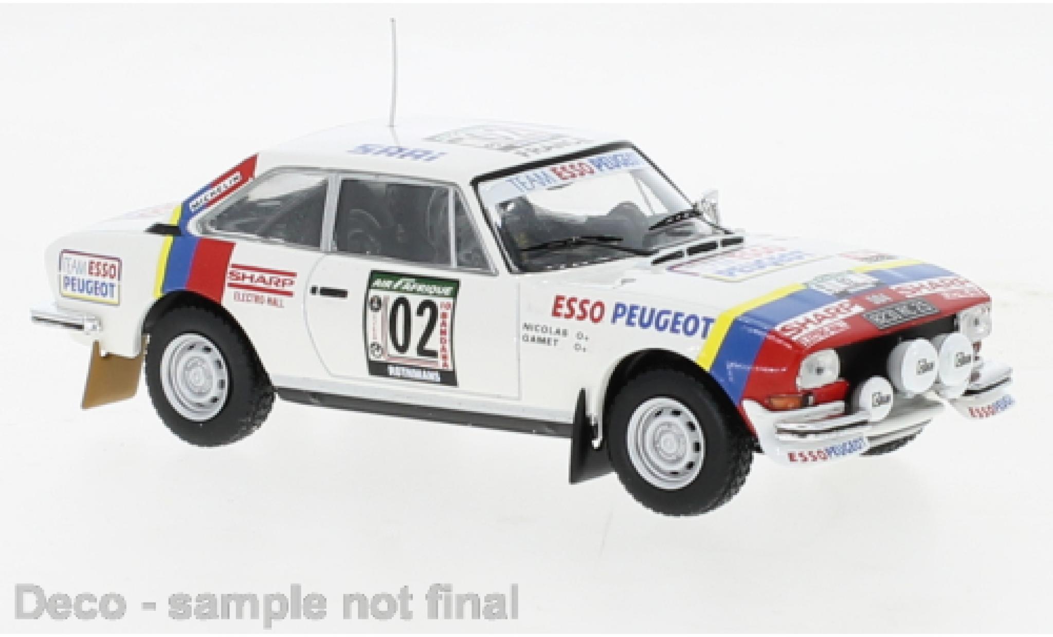 Peugeot 504 1/43 IXO Coupe V6 No.2 Rally WM Rallye Cote d Ivoire 1978 modellino in miniatura