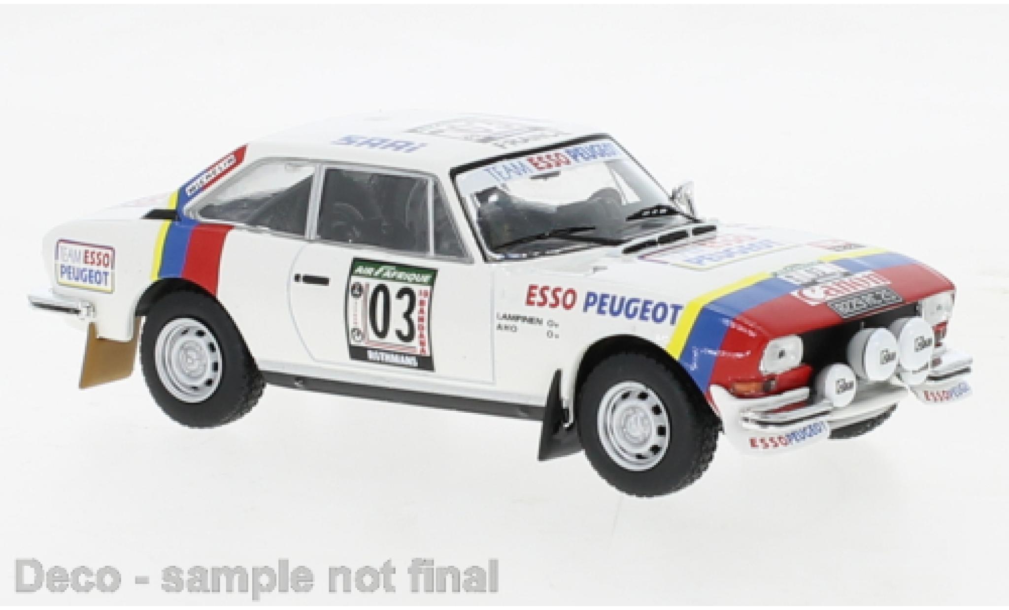 Peugeot 504 1/43 IXO Coupe V6 No.3 Rally WM Rallye Cote d Ivoire 1978 modellino in miniatura