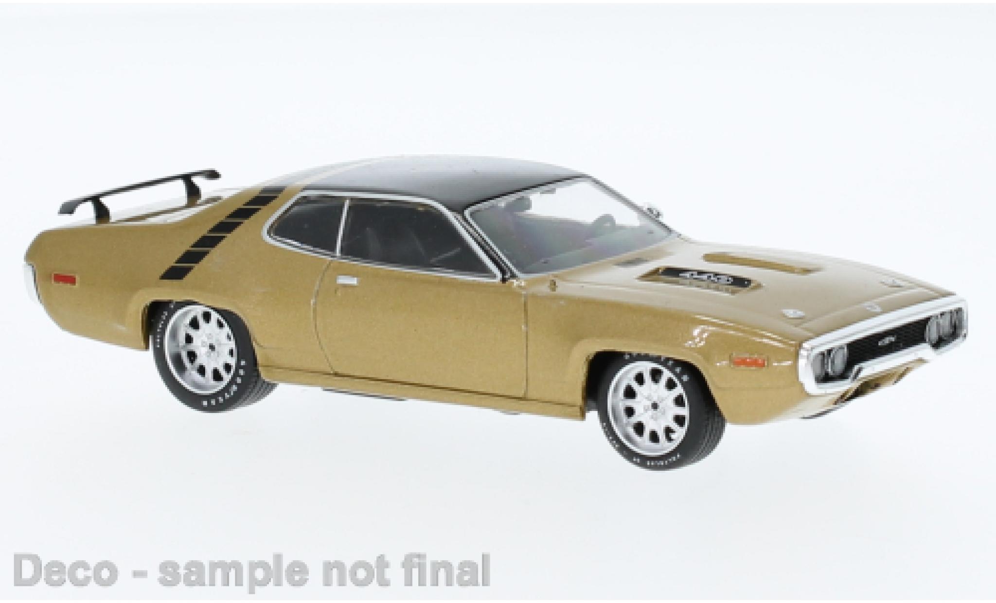 Plymouth GTX 1/43 IXO Runner metallise doré 1971 modellino in miniatura