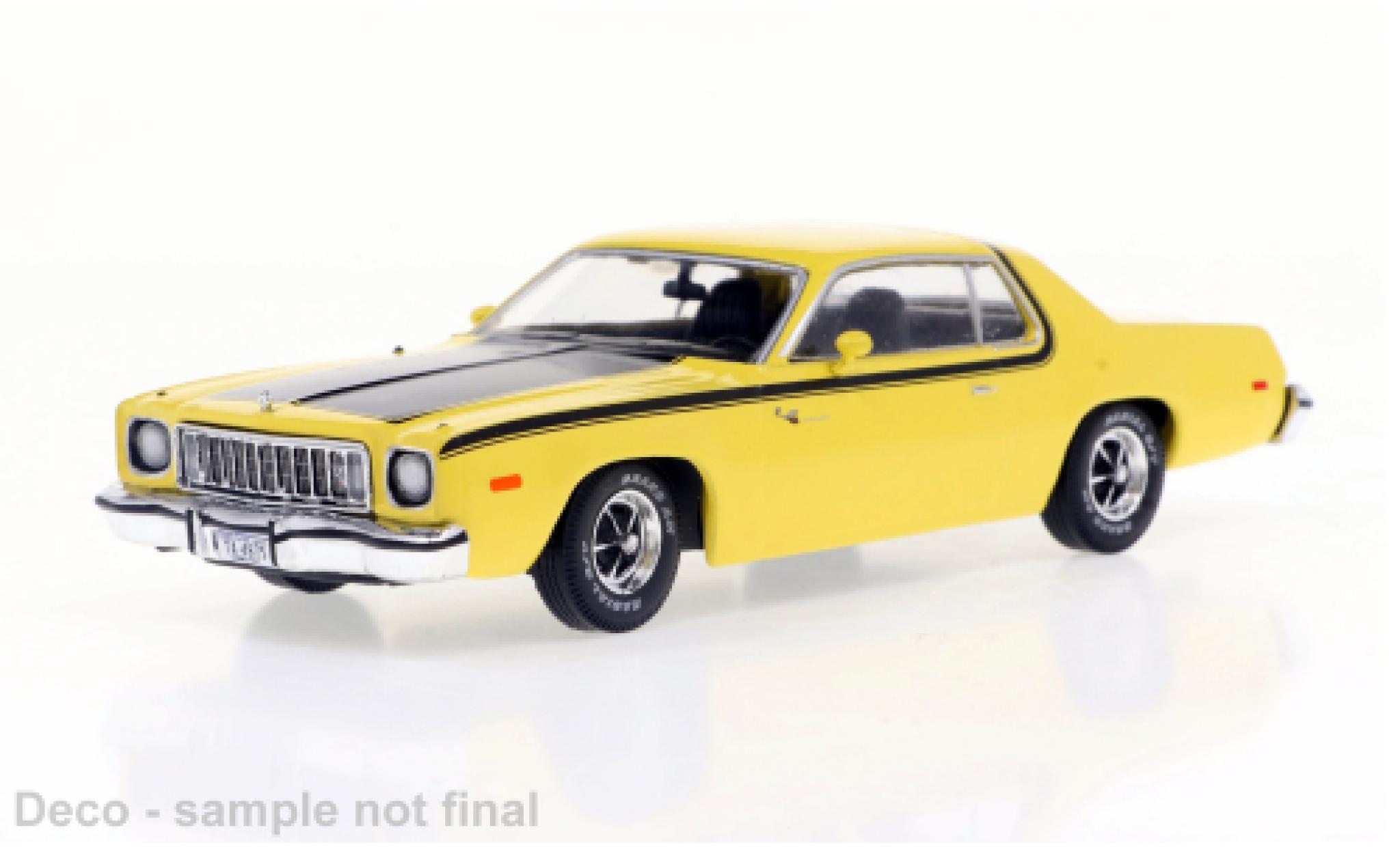 Plymouth Road Runner 1/43 IXO giallo 1975 modellino in miniatura