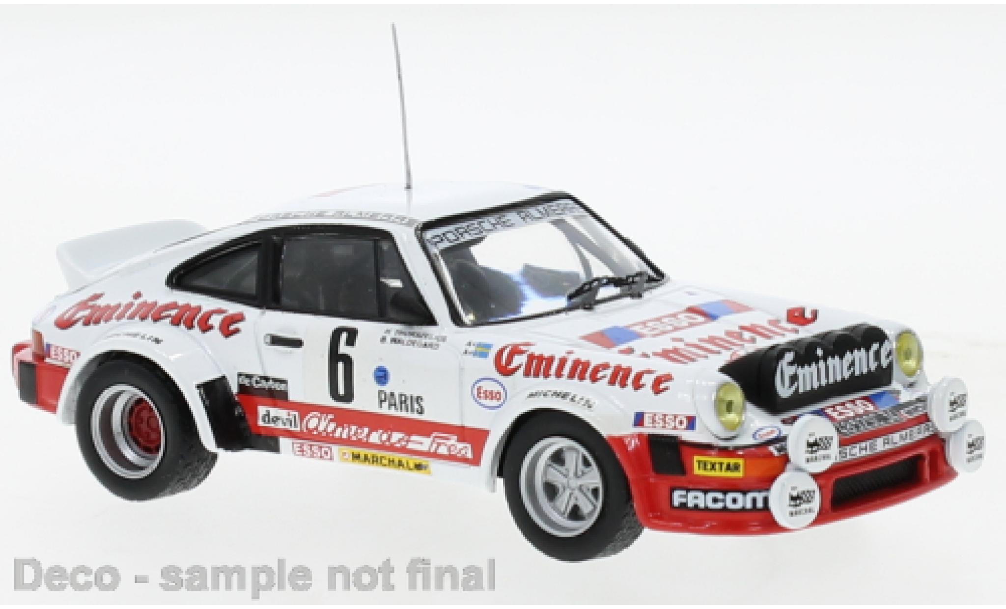 Porsche 930 1/43 IXO 911 SC No.6 Team Almeras Eminence Rally Monte Carlo 1982 modellino in miniatura
