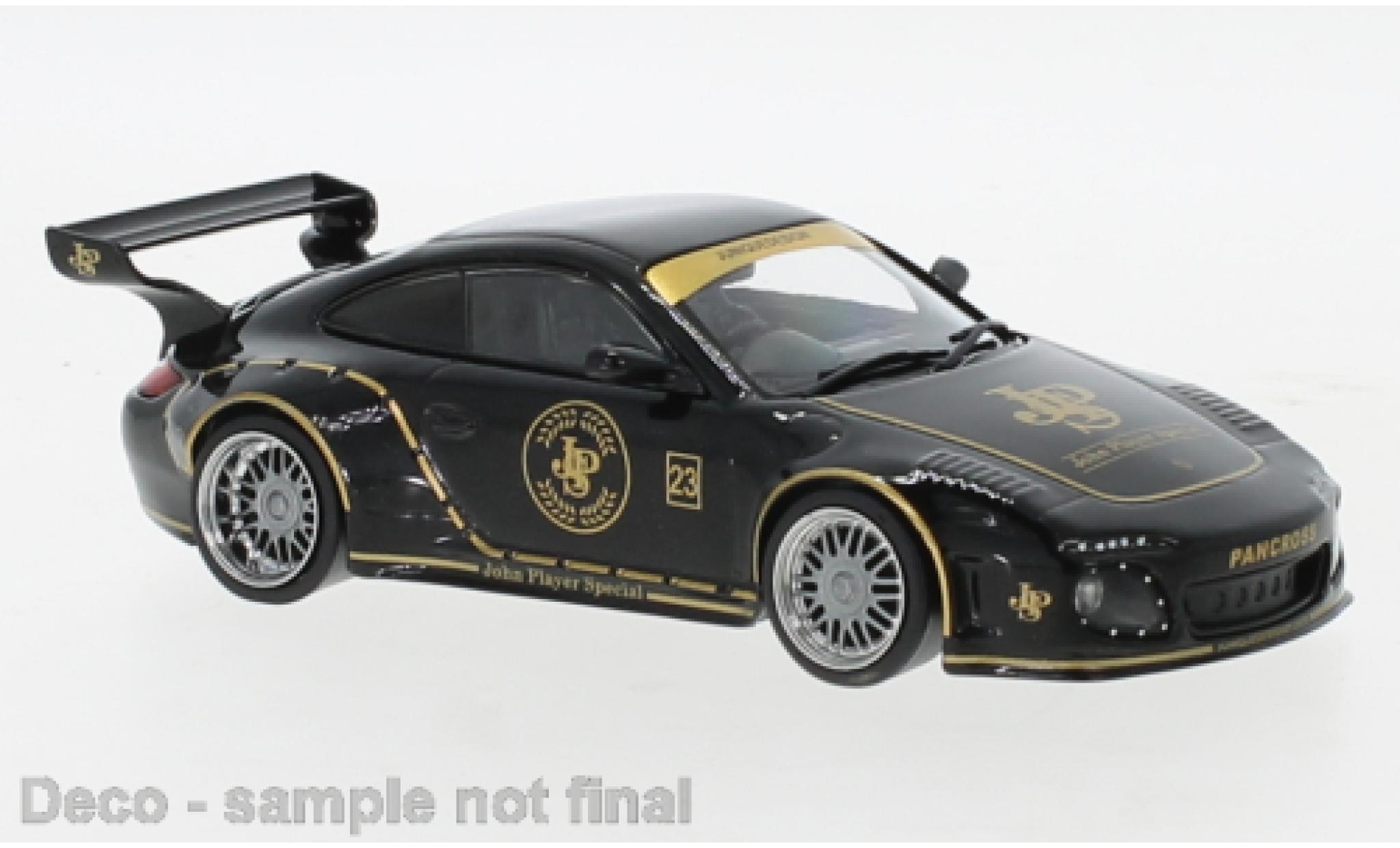 Porsche 997 1/43 IXO Old and New nero/Dekor John Player Special modellino in miniatura