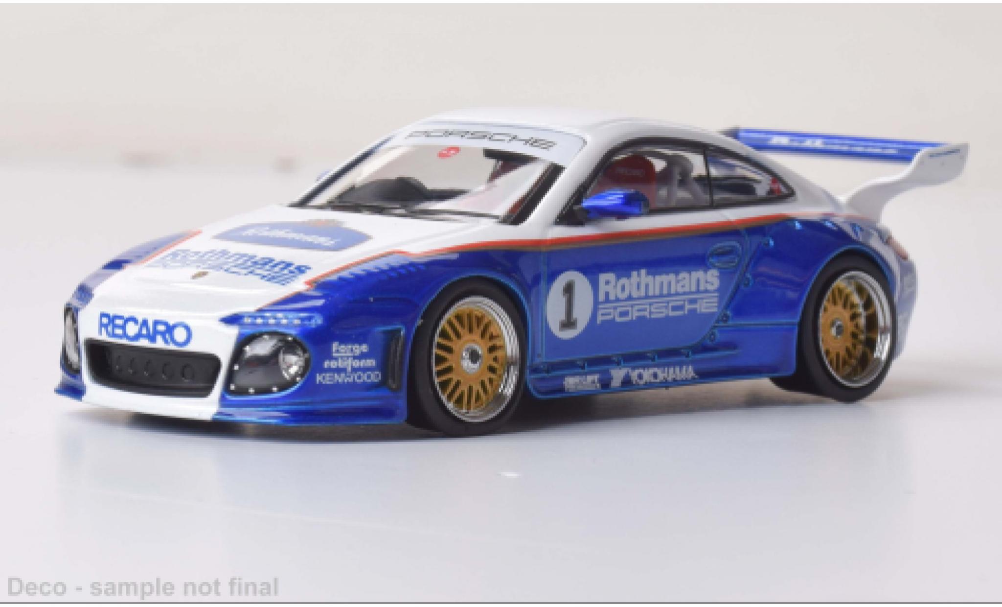 Porsche 997 1/43 IXO Old and New bianco/blu Rothmans- modellino in miniatura