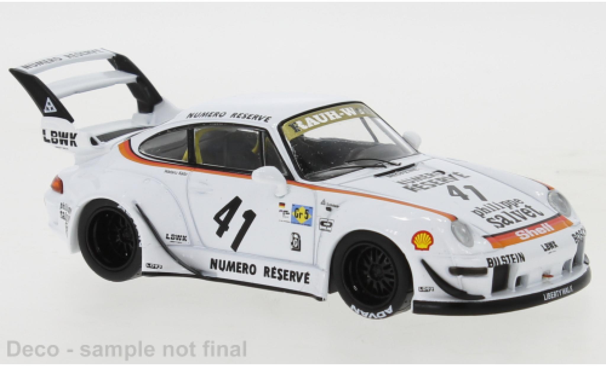 Porsche 993 RWB 1/43 IXO LBWK bianco/Décorer modellino in miniatura