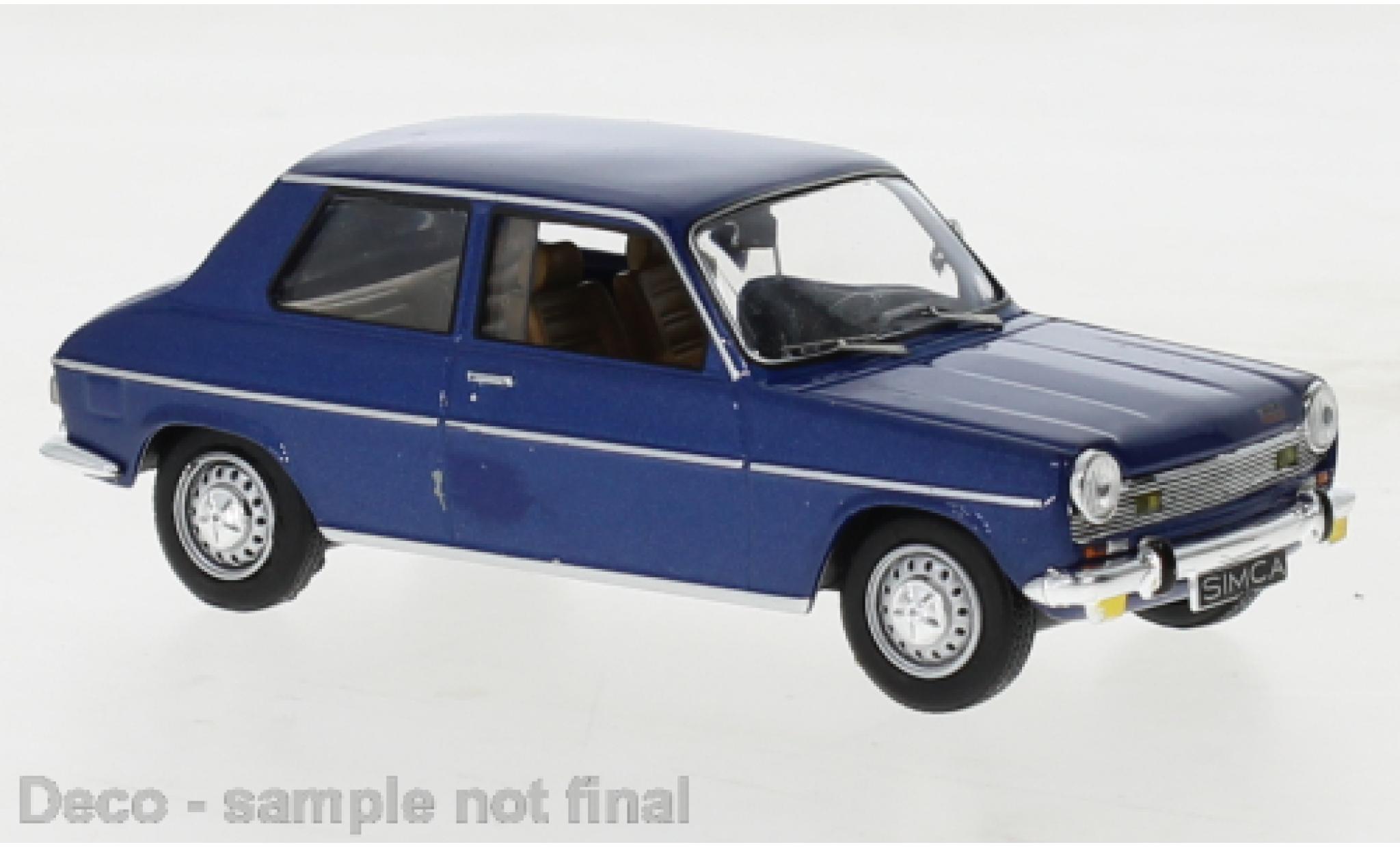 Simca 1100 1/43 IXO Special metallise blu 1970 modellino in miniatura