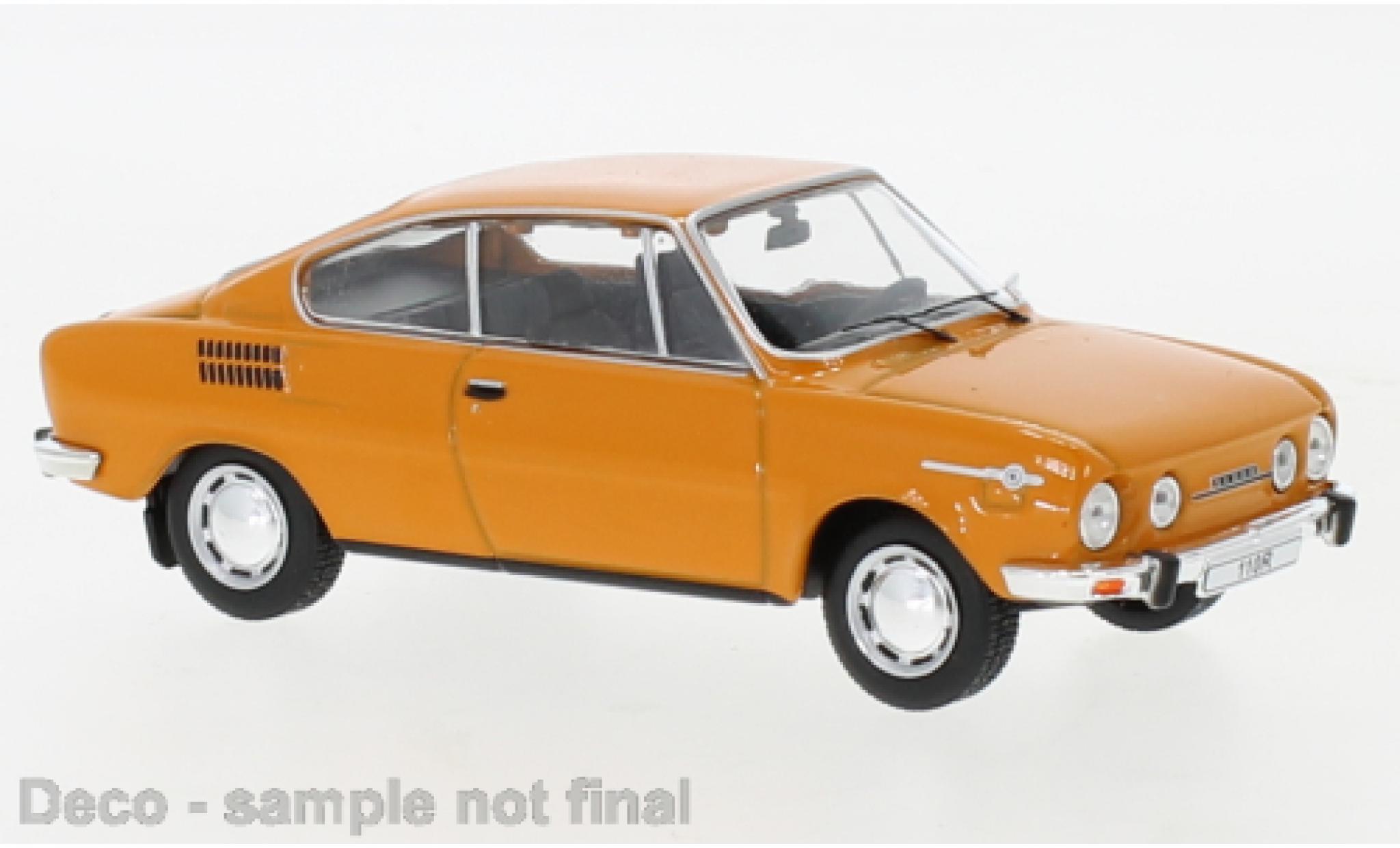 Skoda 110 1/43 IXO R orange 1978 modellino in miniatura