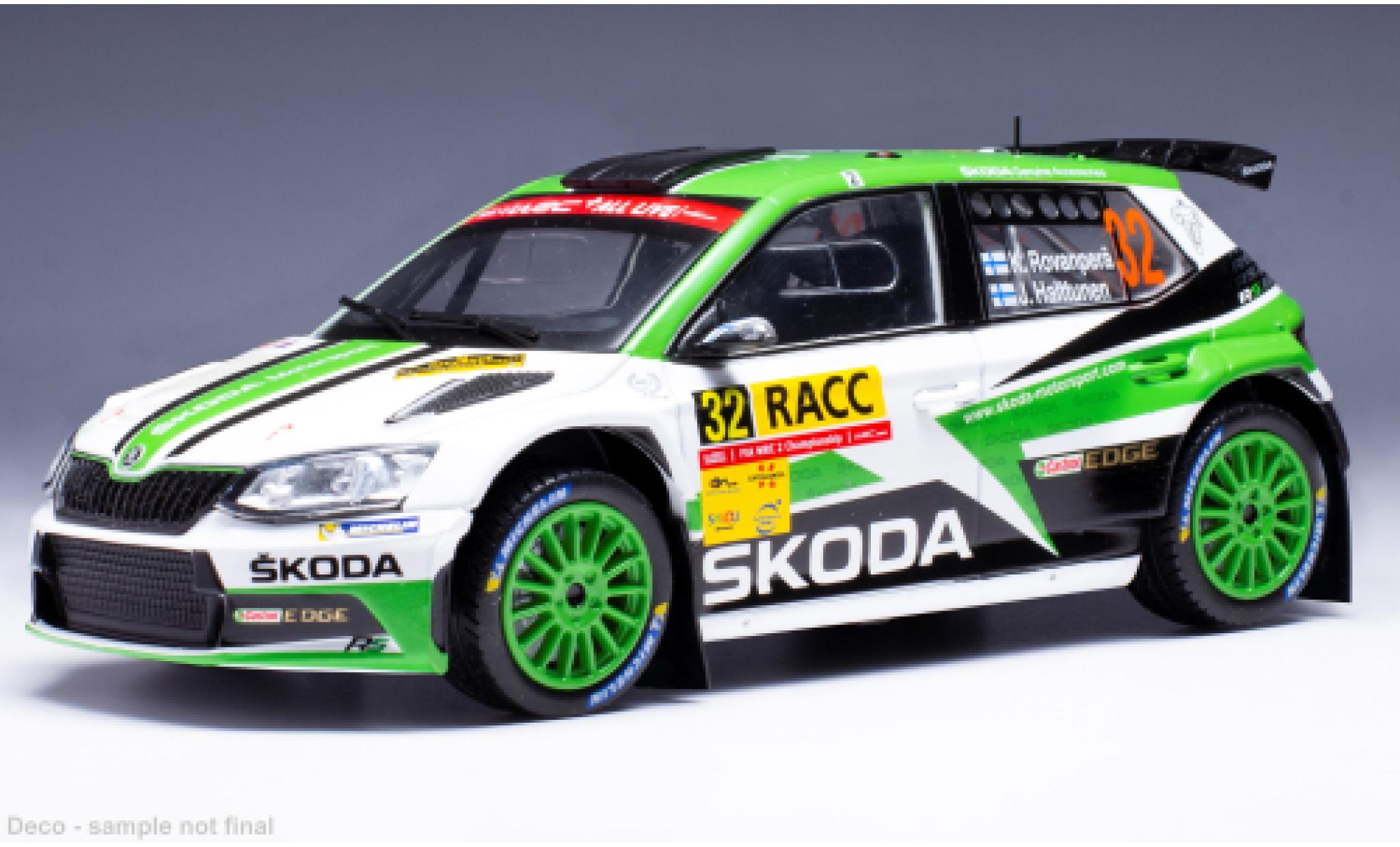 Skoda Fabia 1/24 IXO R5 No.31 Rally Catalunya 2018 modellino in miniatura