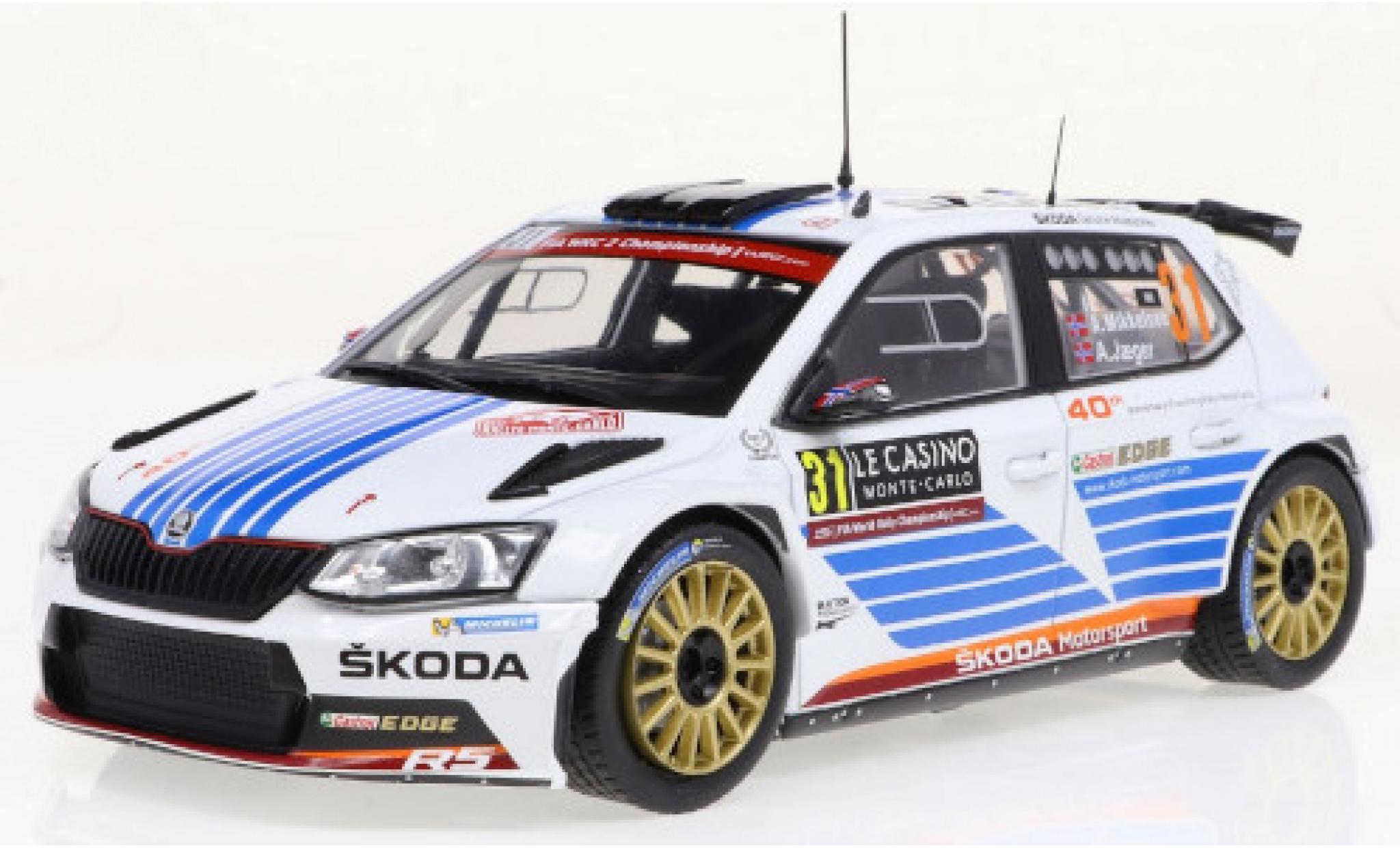 Skoda Fabia 1/24 IXO R5 No.31 Rallye Monte Carlo 2017 modellino in miniatura