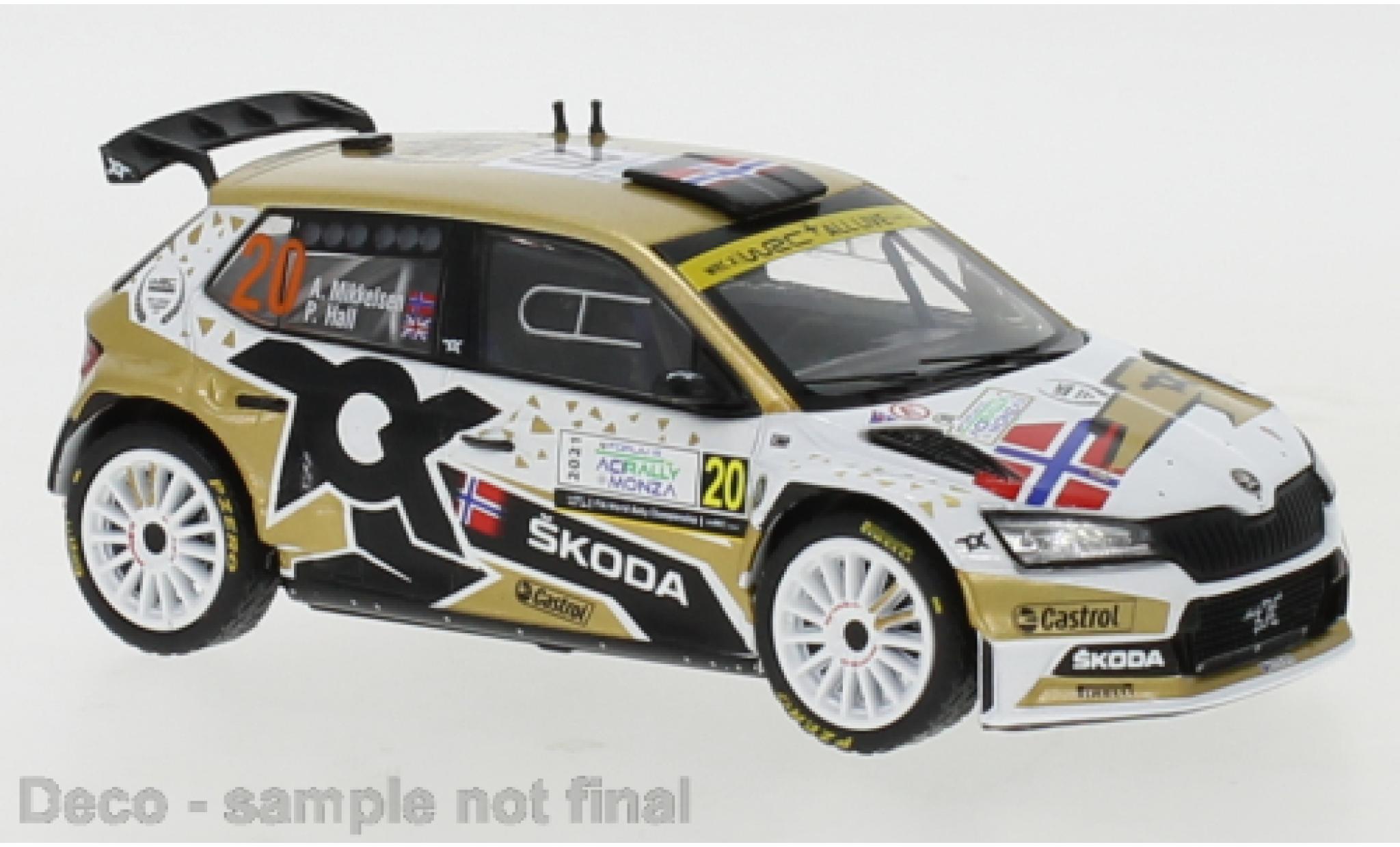 Skoda Fabia 1/43 IXO Rally2 EVO No.20 WRC Rally Monza 2021 modellino in miniatura