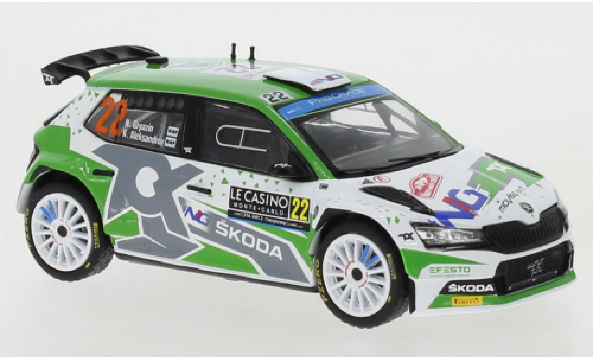 Skoda Fabia 1/43 IXO Rally2 EVO No.22 WRC Rally Monte Carlo 2022 modellino in miniatura