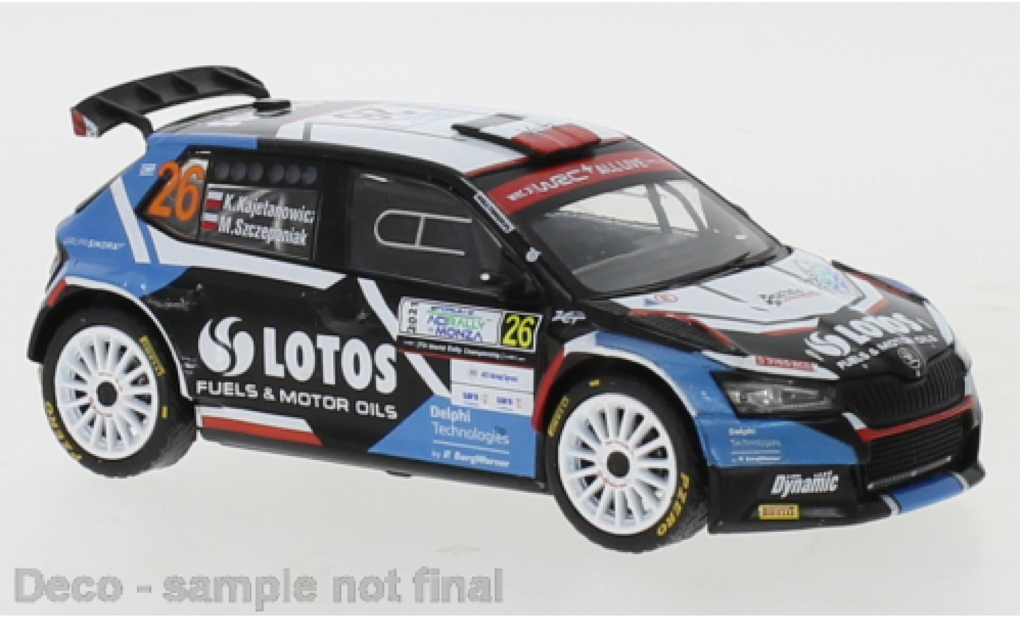 Skoda Fabia 1/43 IXO Rally2 EVO No.26 Lotos WRC Rally Monza 2021 modellino in miniatura
