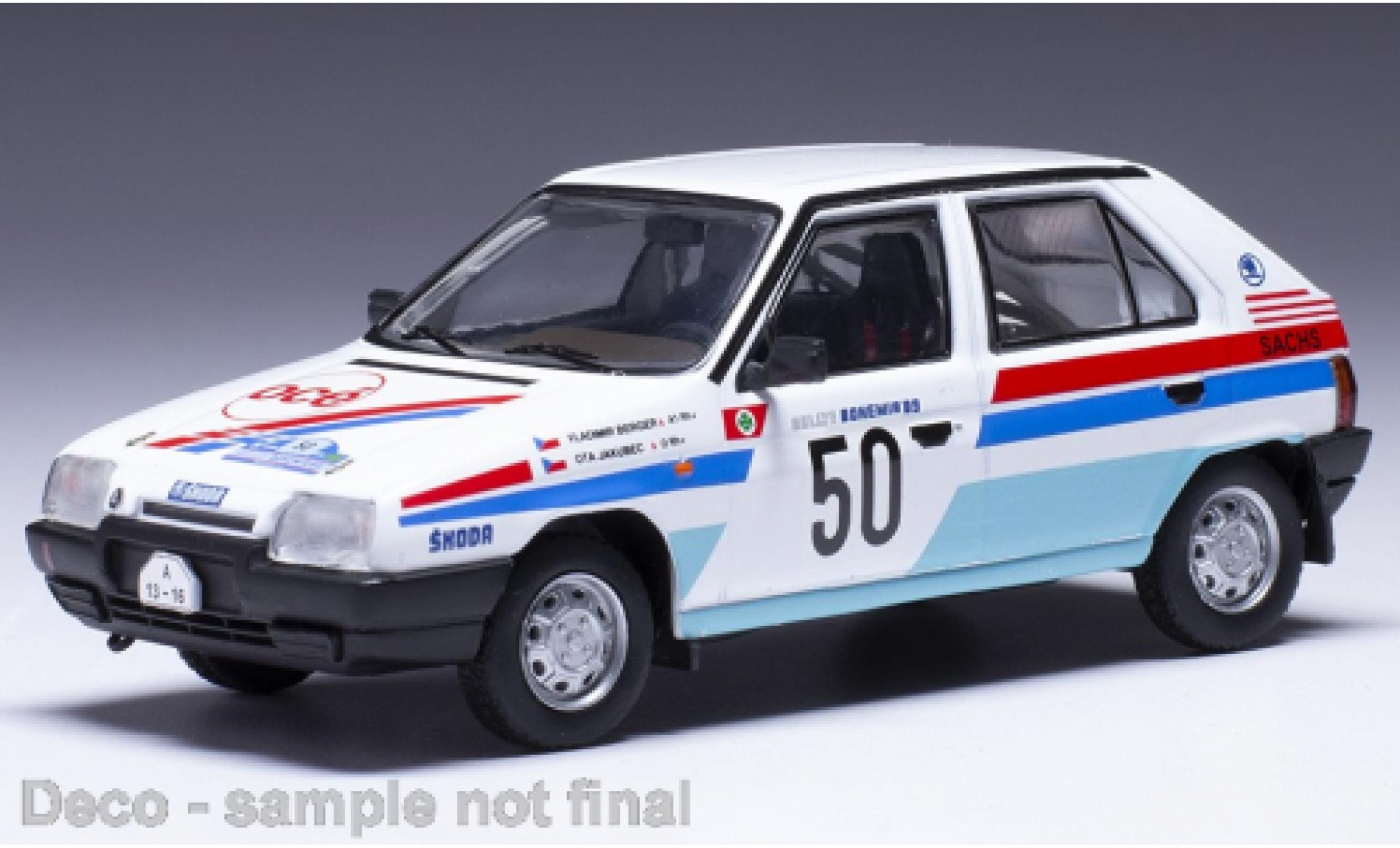 Skoda Favorit 1/43 IXO 136L No.50 Rally Bohemia 1989 modellino in miniatura