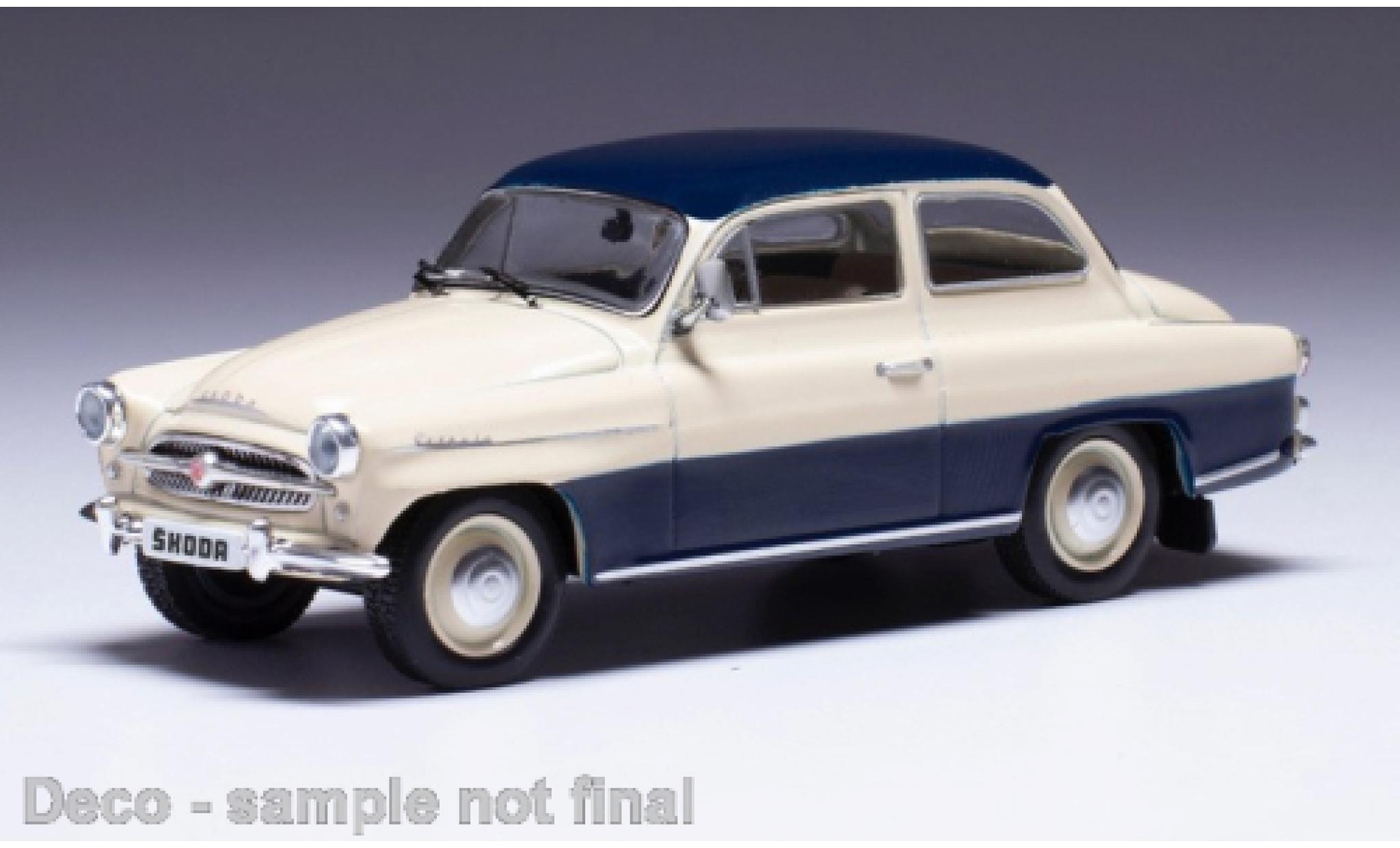 Skoda Octavia 1/43 IXO beige/blu 1959 modellino in miniatura