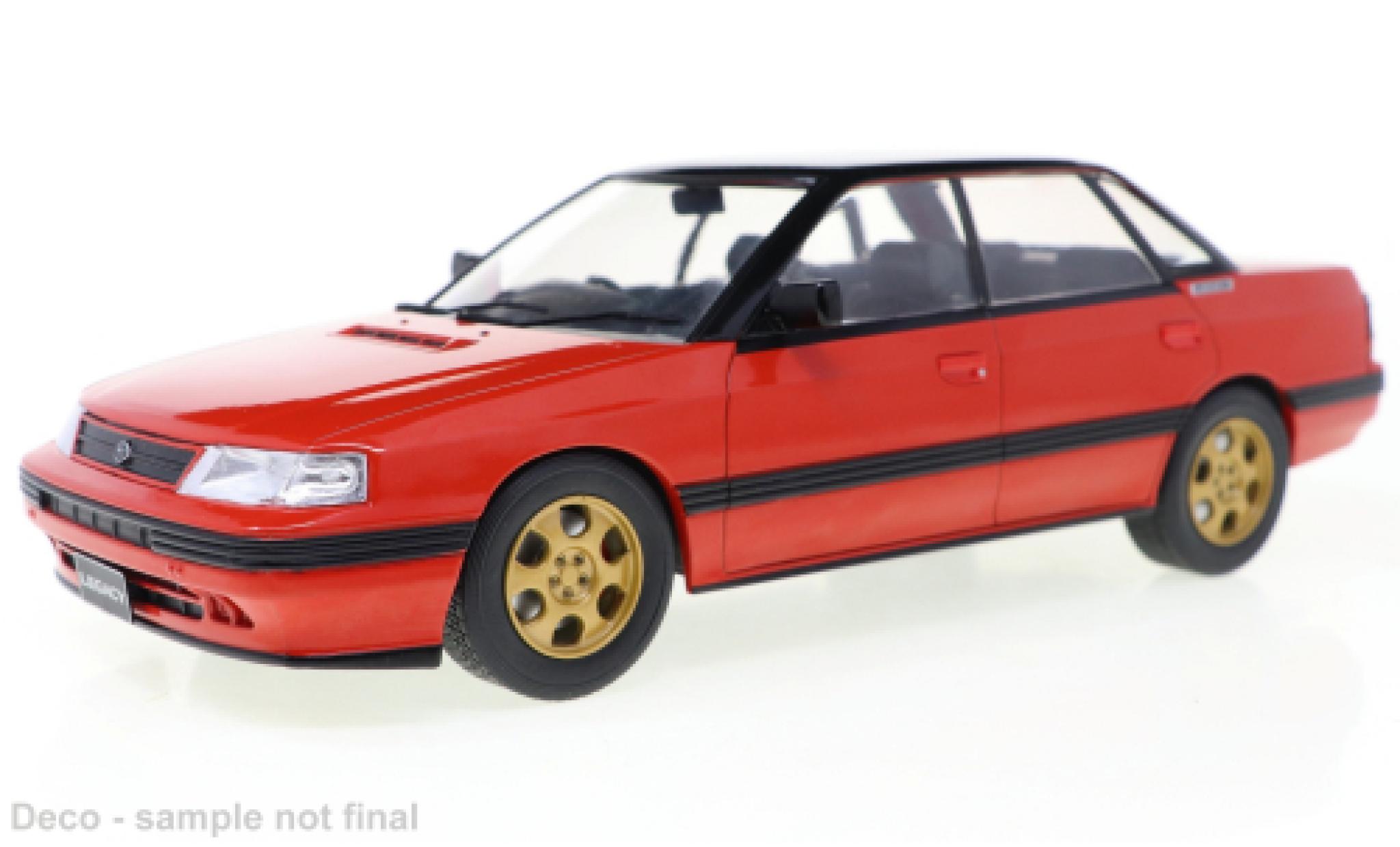 Subaru Legacy 1/18 IXO RS rosso 1991 modellino in miniatura