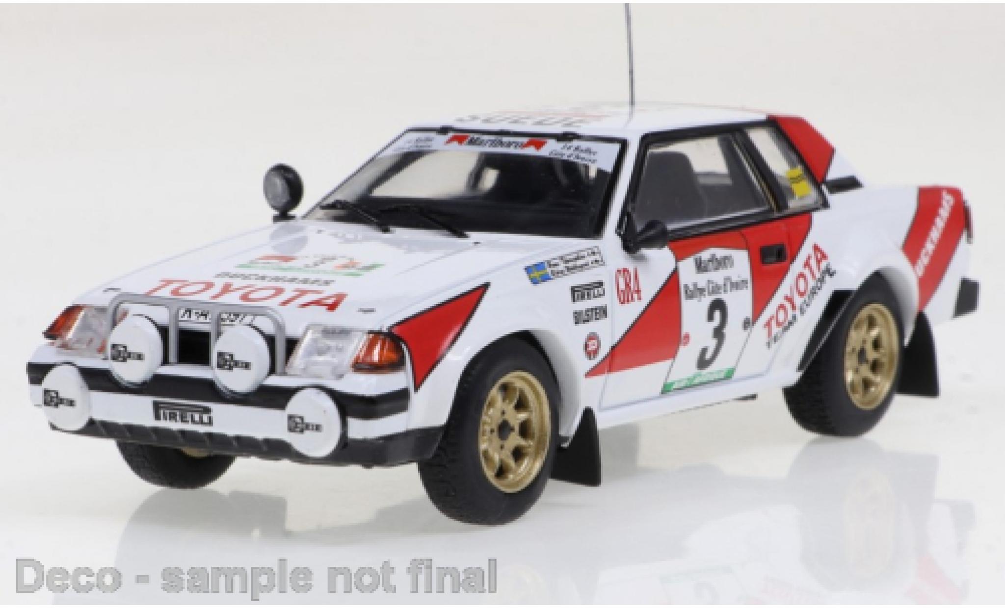 Toyota Celica 1/43 IXO 2000GT No.3 Rallye Cote d Ivoire 1982 modellino in miniatura