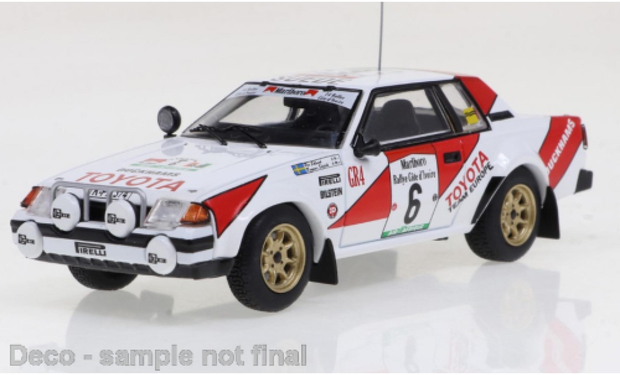 Toyota Celica 1/43 IXO 2000GT No.6 Rallye Cote d Ivoire 1982 modellino in miniatura