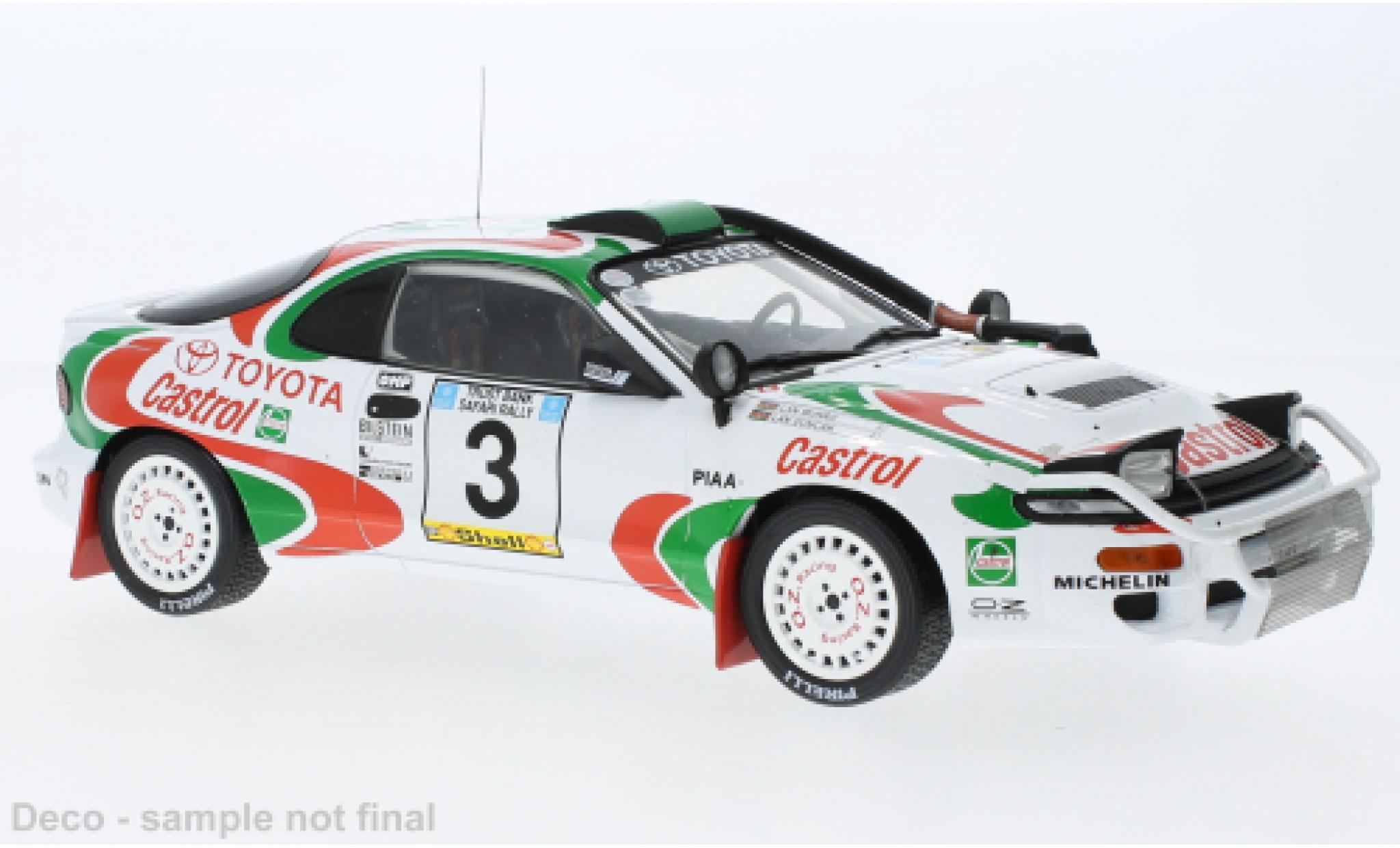 Toyota Celica 1/18 IXO Turbo 4WD (ST185) No.3 Safari Rally 1993 modellino in miniatura