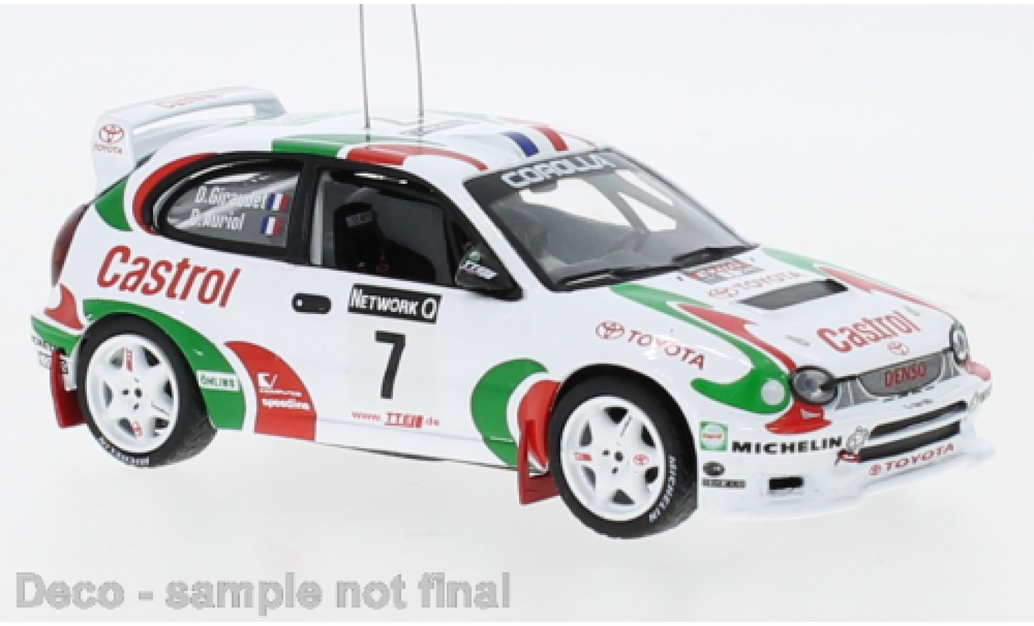 Toyota Corolla 1/43 IXO WRC No.7 Team Europe Rallye WM RAC Rally 1997 modellino in miniatura