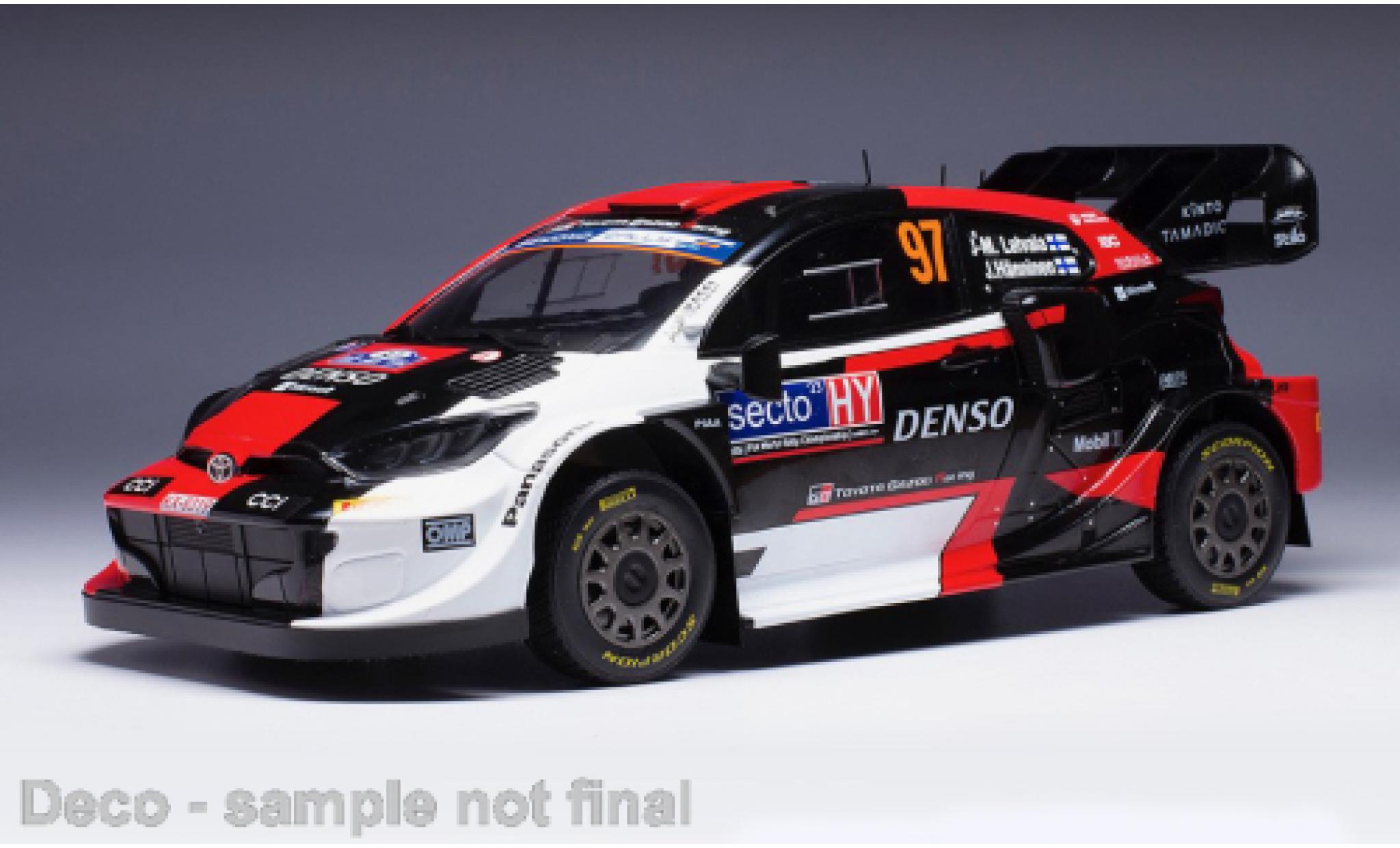 Toyota Yaris 1/18 IXO GR No.97 WRC1 Rally Finland 2023 modellino in miniatura