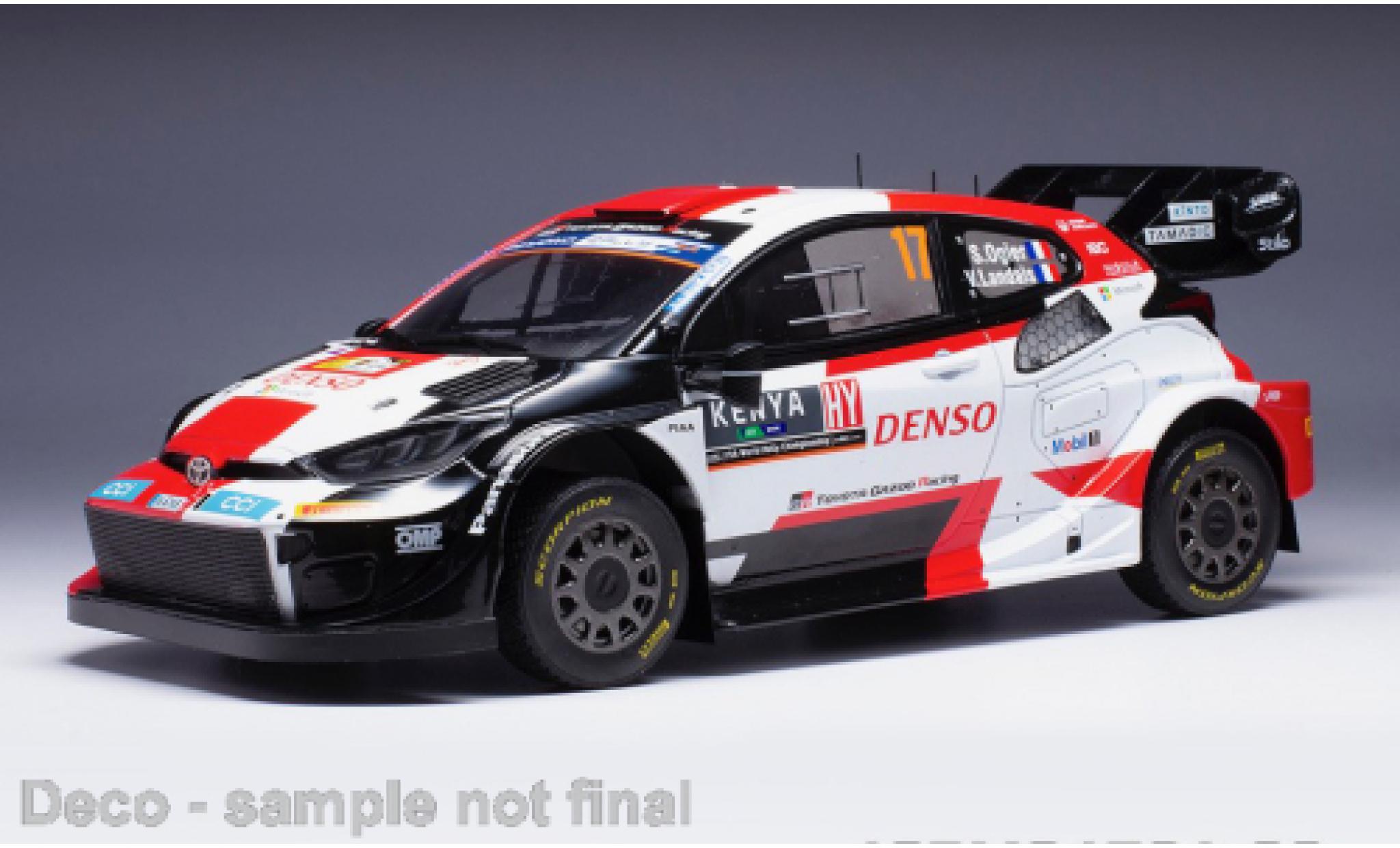 Toyota Yaris 1/18 IXO GR Rally1 hybride No.17 Rallye WM Safari Rally 2023 modellino in miniatura