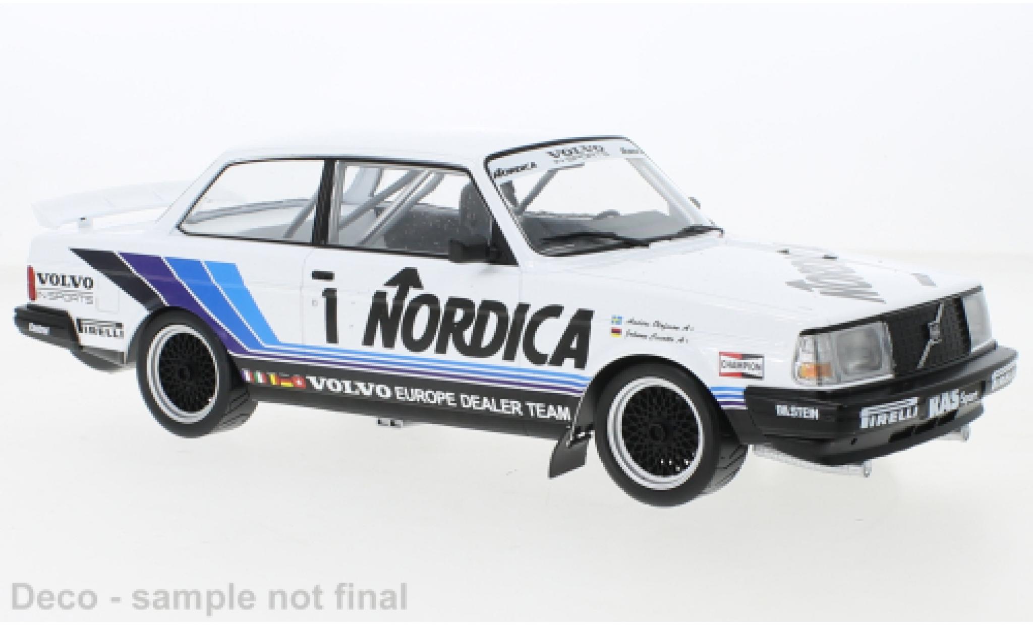 Volvo 240 1/18 IXO Turbo No.1 Europe Dealer Team Nordica ETCC Brünn 1986 modellino in miniatura