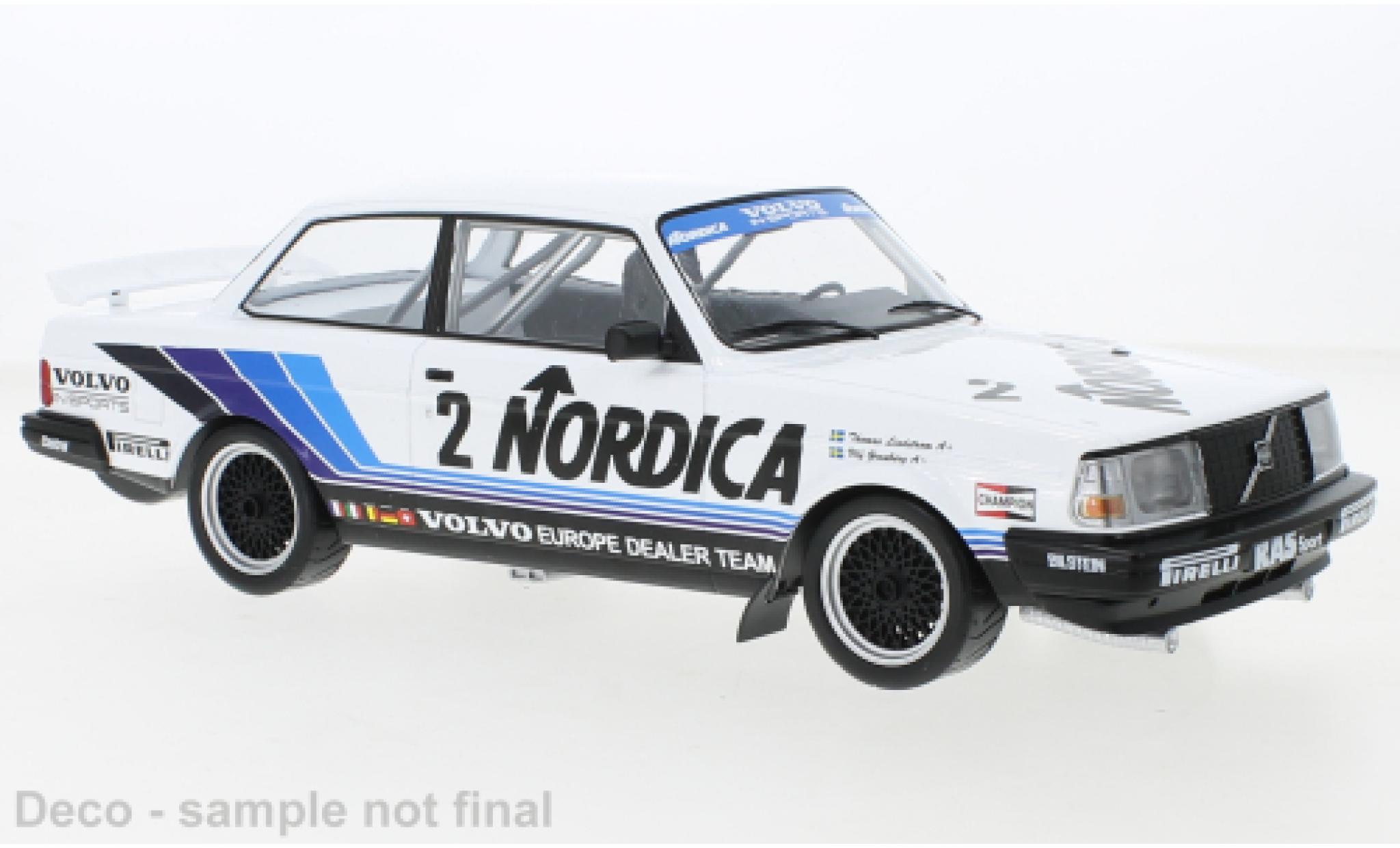 Volvo 240 1/18 IXO Turbo No.2 Europe Dealer Team Nordica ETCC Brünn 1986 modellino in miniatura