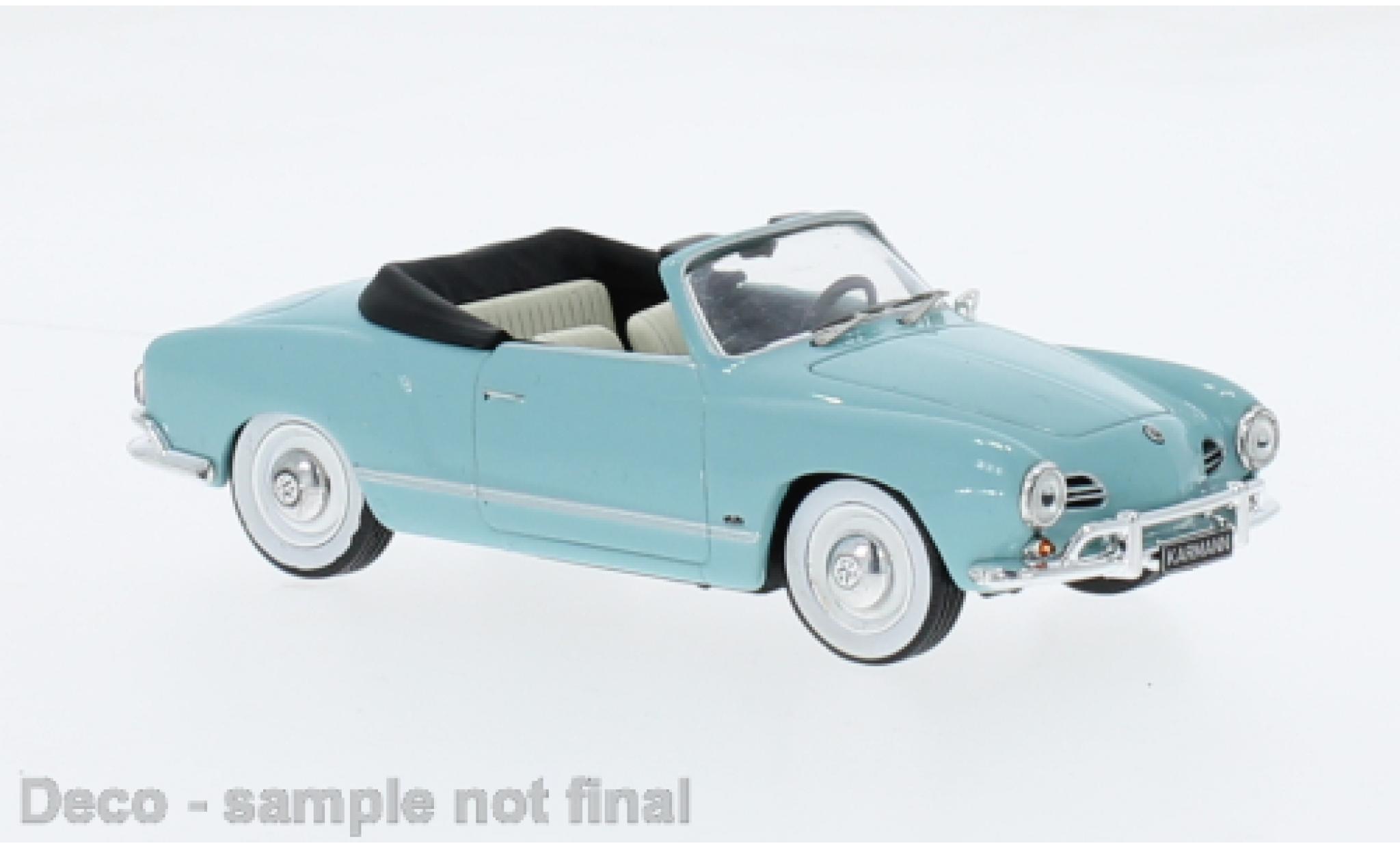 Volkswagen Karmann 1/43 IXO Ghia blu clair 1955 modellino in miniatura