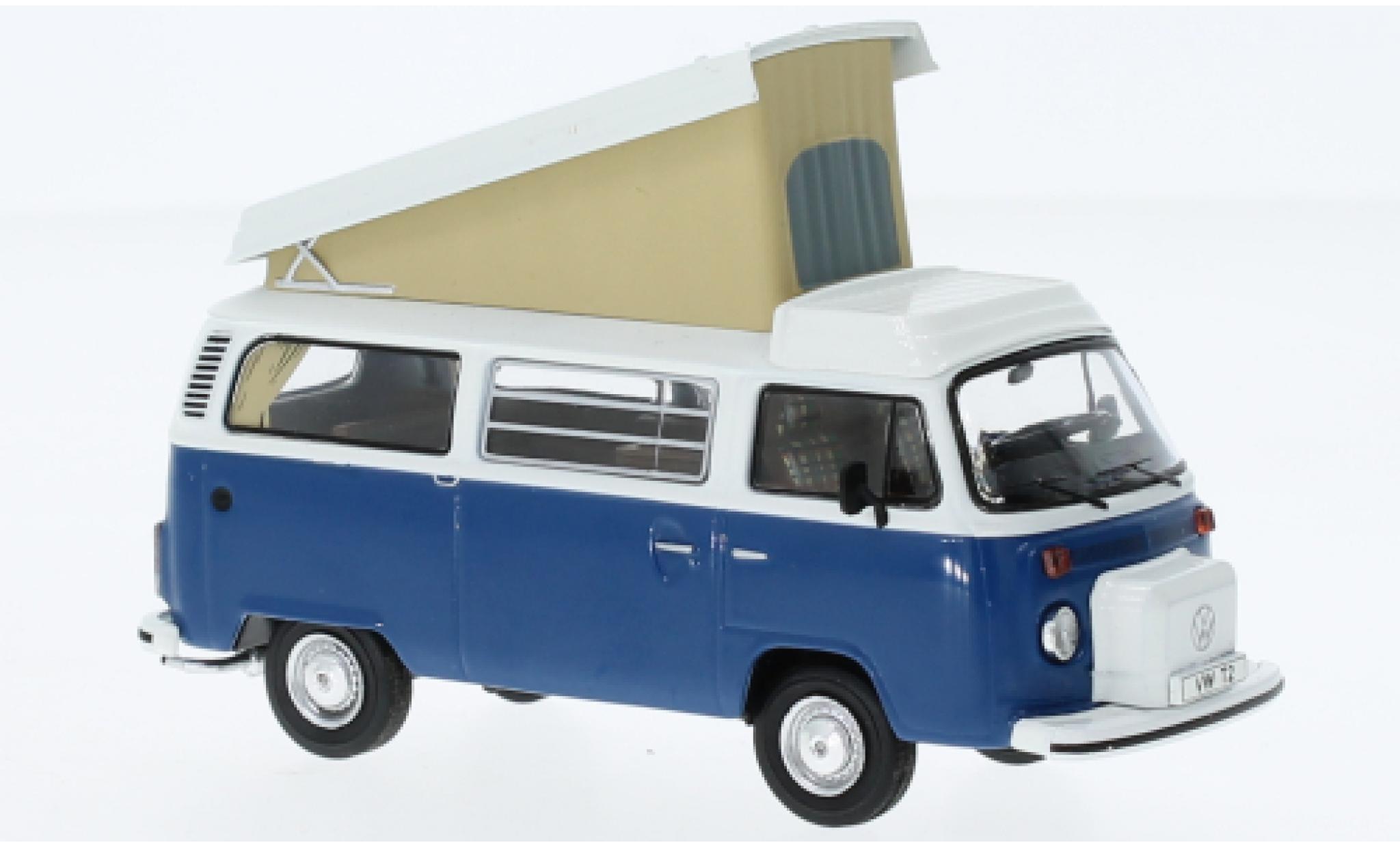 Volkswagen T2 1/43 IXO Westfalia blu/bianco 1978 modellino in miniatura