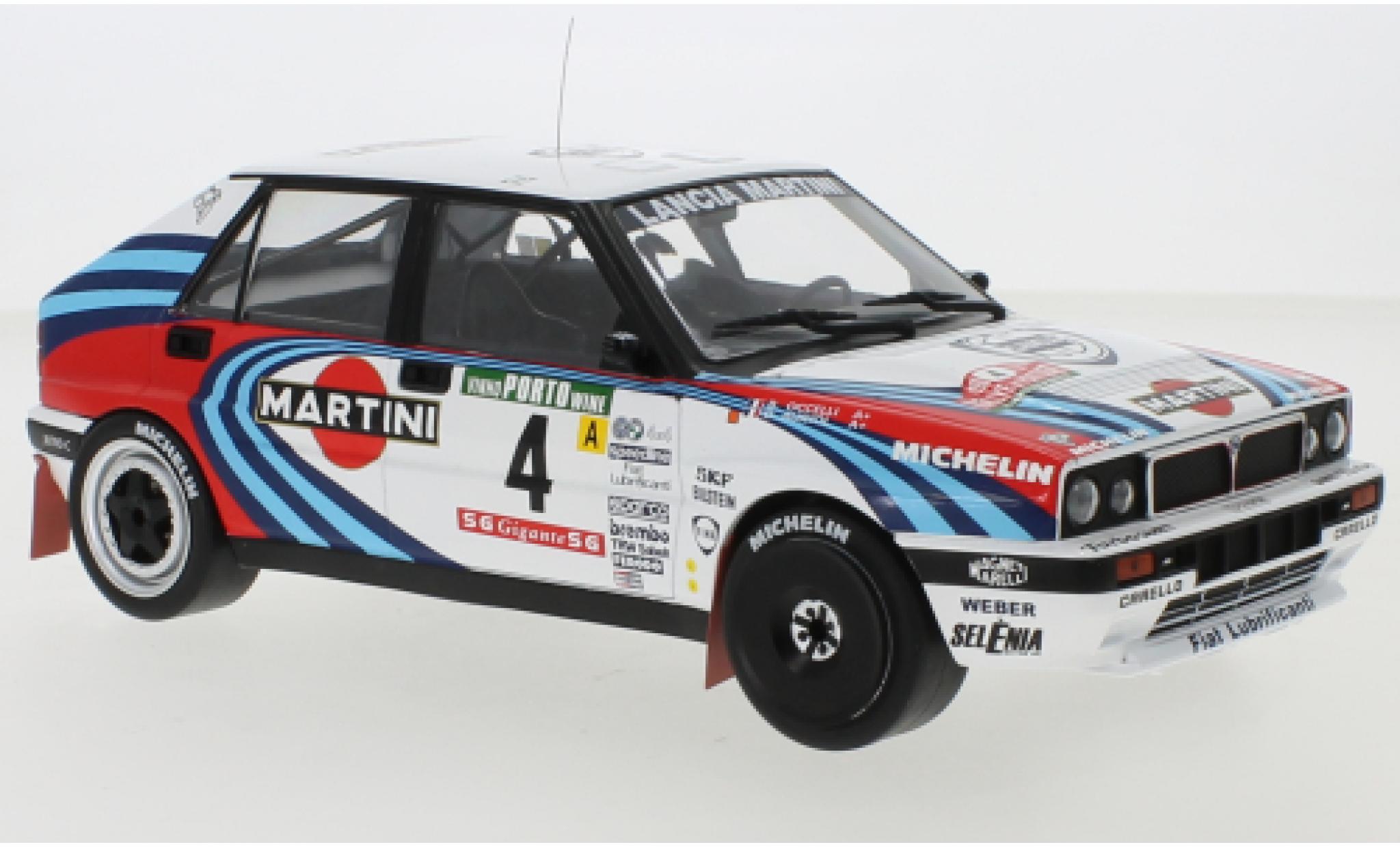 Lancia Delta 1/18 IXO Integrale 16V No.4 Martini Martini Rallye WM Rally Portugal 1990 D.Auriol/B.Occelli modellino in miniatura