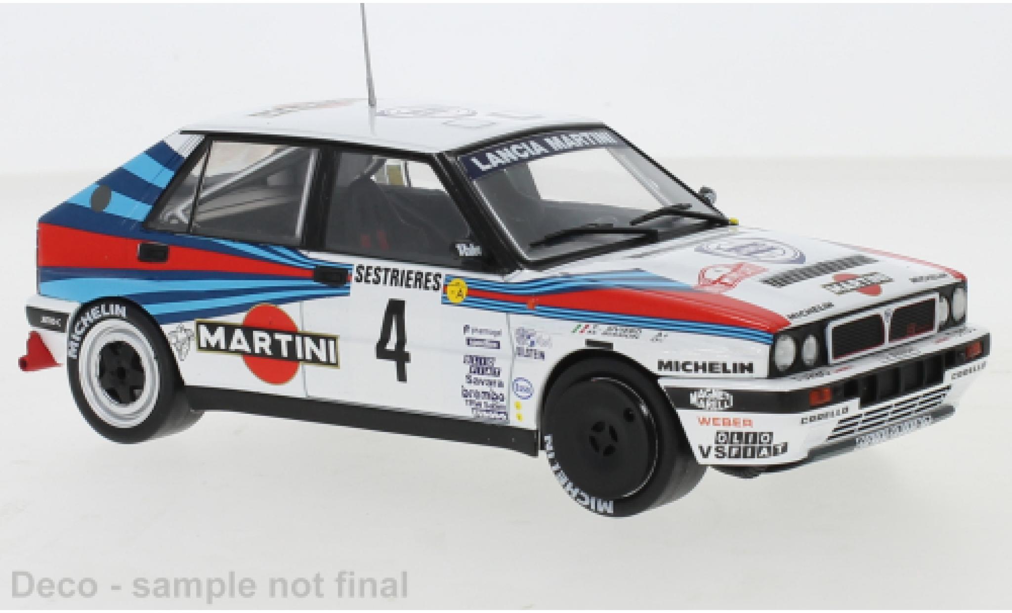 Lancia Delta 1/24 IXO Integrale 16V No.4 Martini Racing Martini Rallye Monte Carlo 1989 M.Biasion/T.Siviero modellino in miniatura