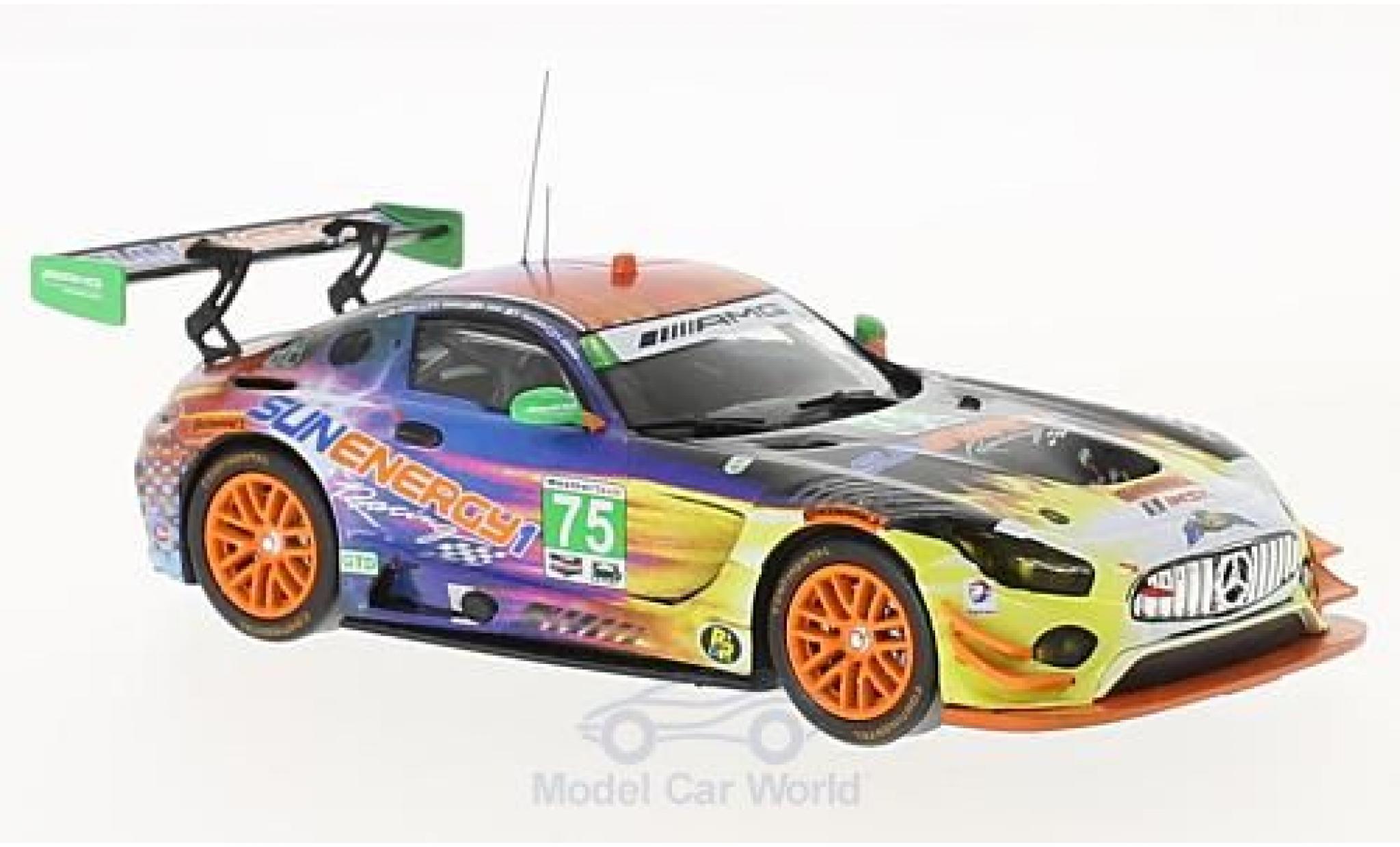 Mercedes AMG GT 1/43 IXO 3 No.75 Sun Energy1 Racing 24h Daytona 2017 M.Engel/K.Habul/B.Said/T.Vautier modellino in miniatura