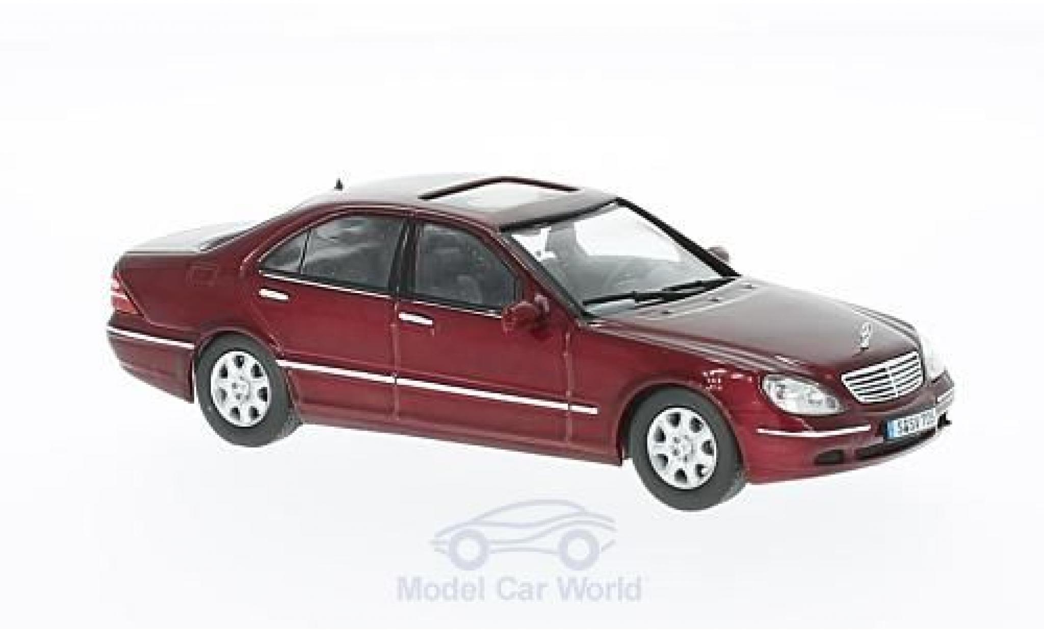 Mercedes S500 500 1/43 IXO (W220) metallico rosso 2000 modellino in miniatura