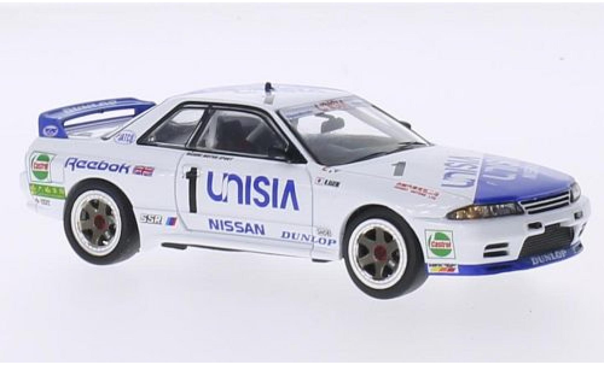 Nissan Skyline 1/43 IXO GT-R R32 RHD No.1 Unisia Macau Guia Race 1991 M.Hasemi modellino in miniatura