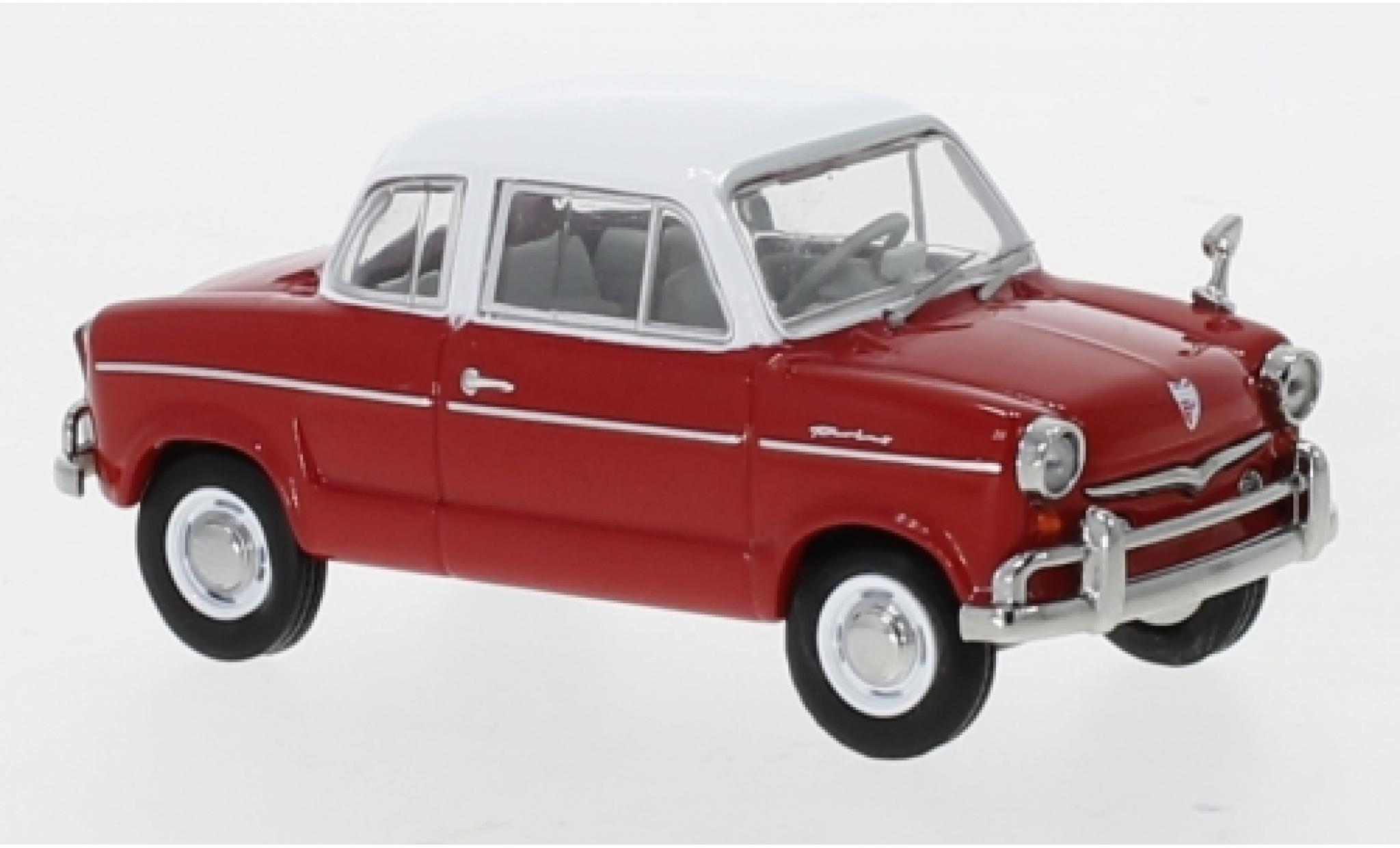 NSU Prinz 1/43 IXO 30E rosso/bianco 1959 modellino in miniatura