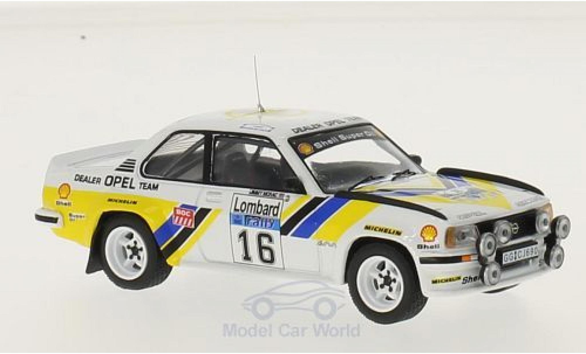 Opel Ascona C 1/43 IXO 400 No.16 Dealer Team Rallye WM RAC Rallye 1981 J.McRae/I.Grindrod modellino in miniatura