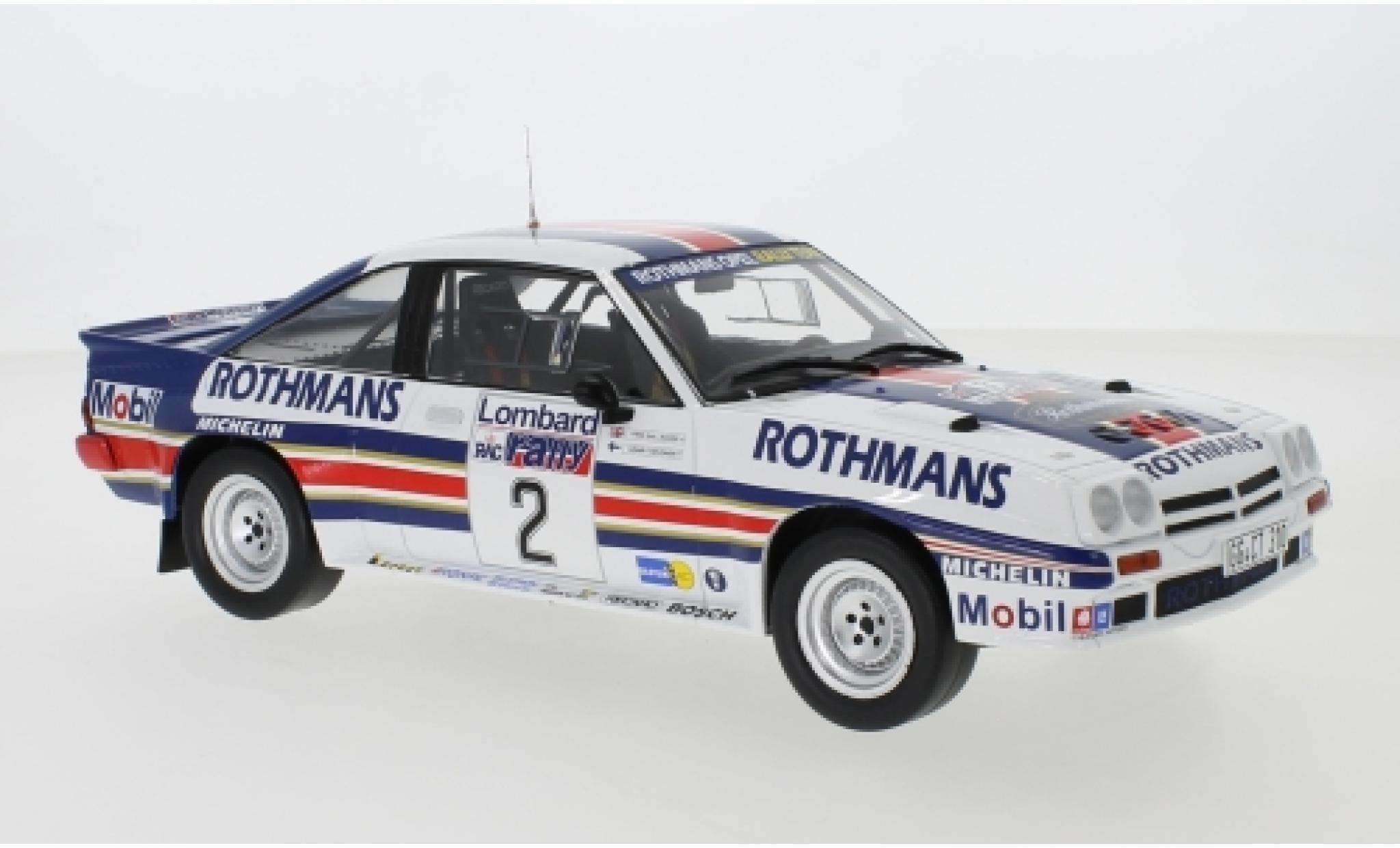 Opel Manta 1/18 IXO 400 No.2 Rothmans Rally Team Rothmans Rallye WM RAC Rallye 1983 H.Toivonen/F.Gallagher modellino in miniatura