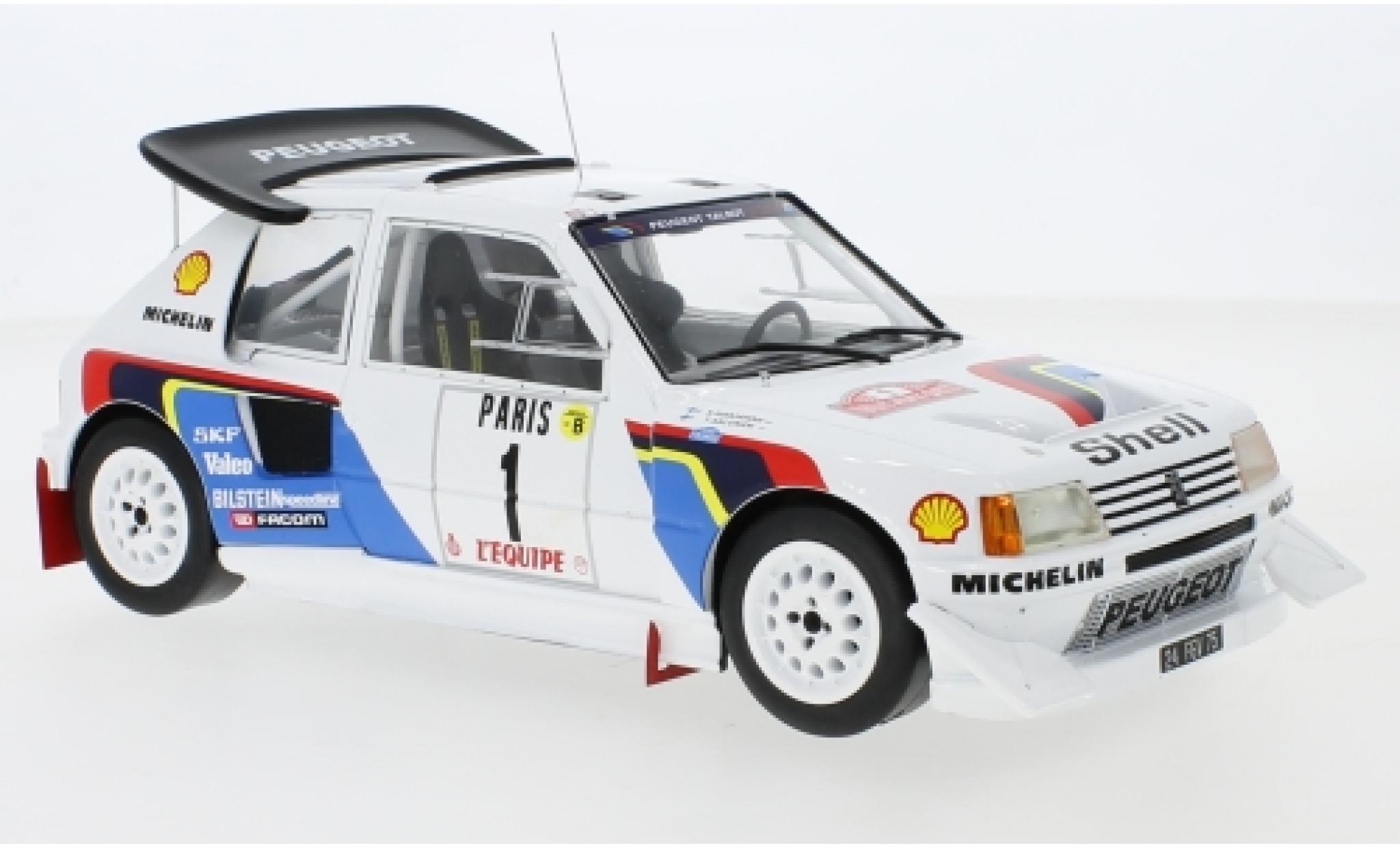 Peugeot 205 1/18 IXO T16 E2 No.1 Talbot Sport Rallye WM Rallye Monte Carlo 1986 T.Salonen/S.Harjanne modellino in miniatura