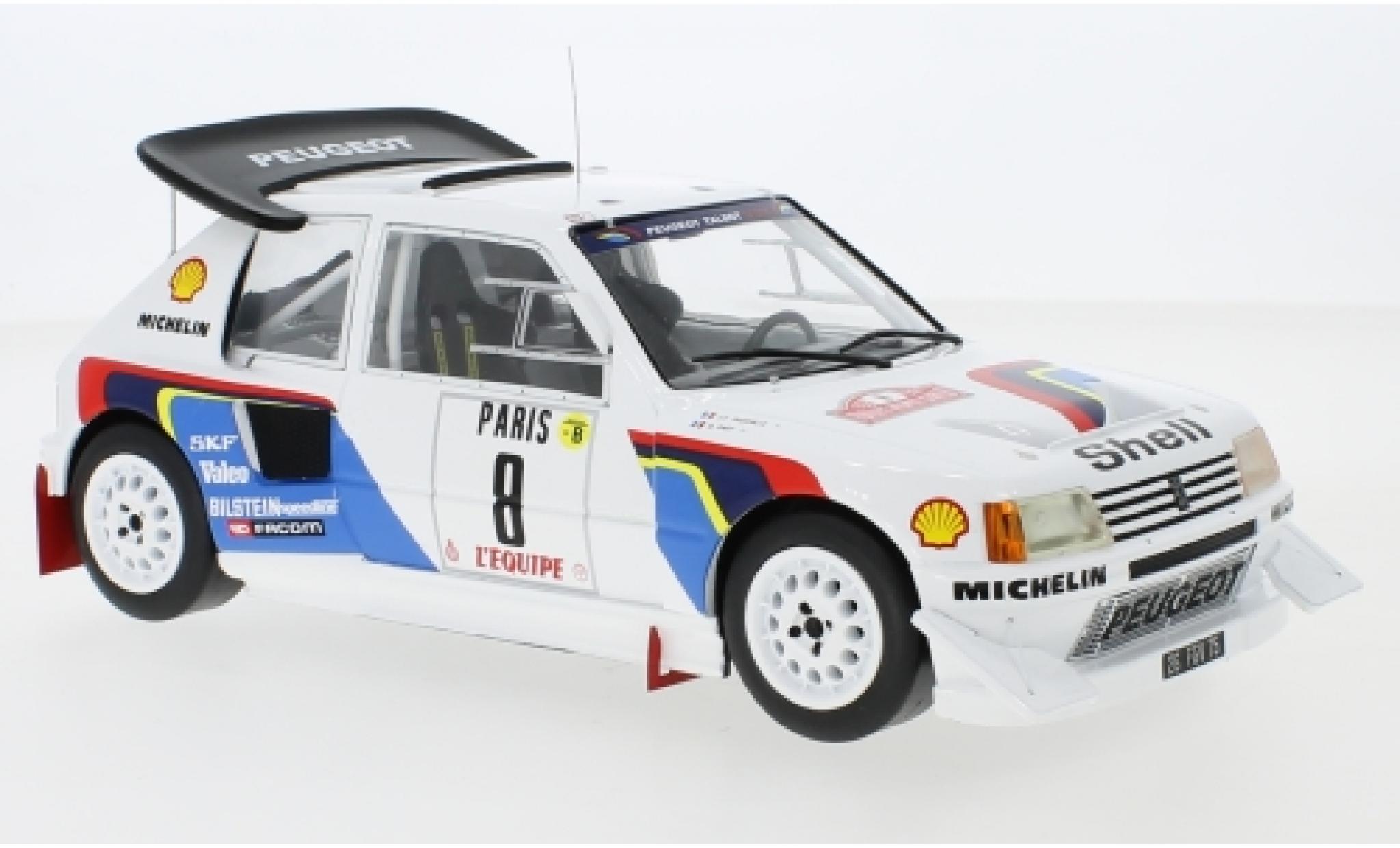 Peugeot 205 1/18 IXO T16 E2 No.8 Talbot Sport Rallye WM Rallye Monte Carlo 1986 B.Saby/J-F.Fauchille modellino in miniatura