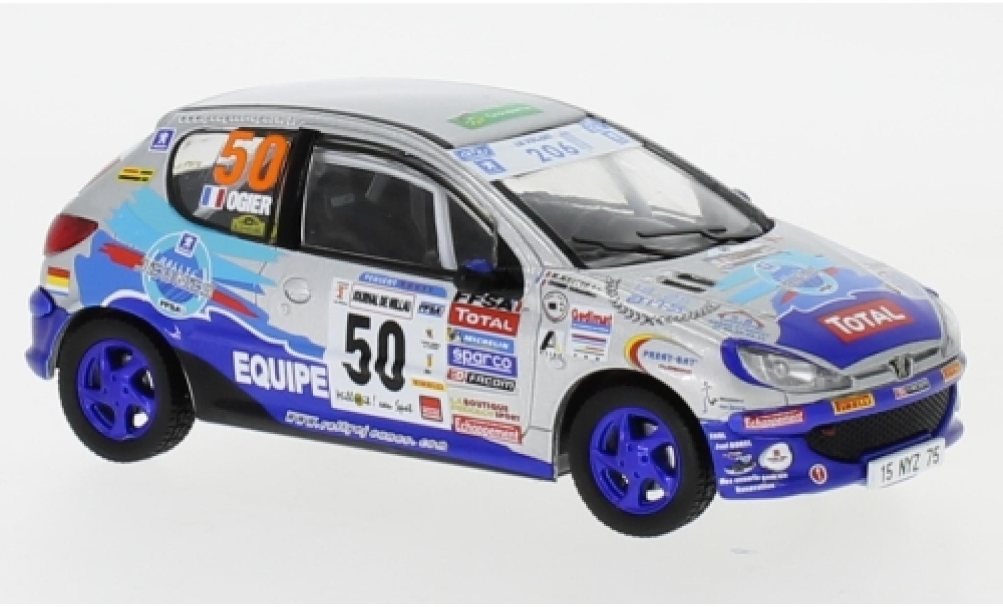 Peugeot 206 1/43 IXO XS No.50 Terre des Cadabelles 2006 S.Ogier/J.Ingrassia modellino in miniatura