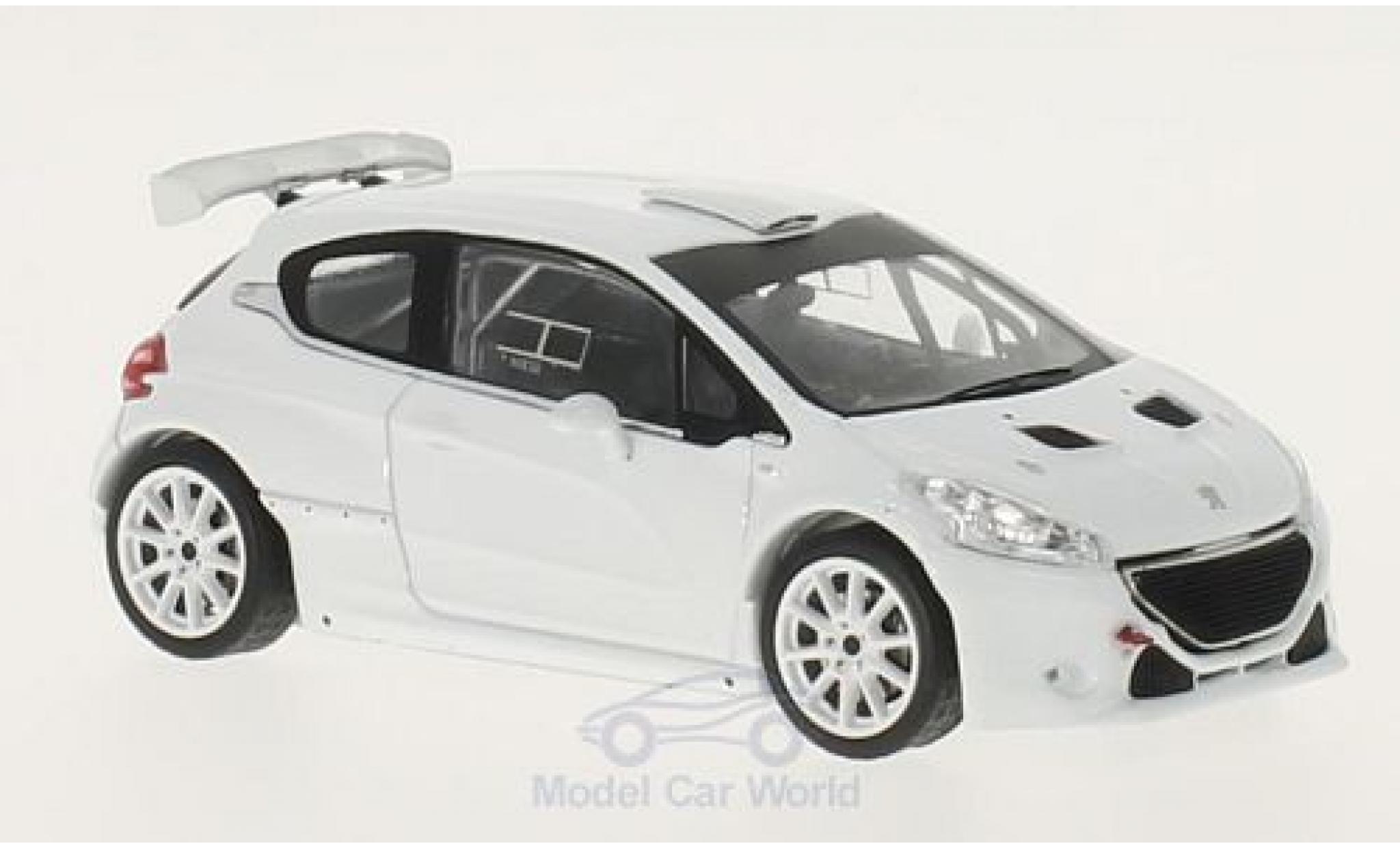 Peugeot 208 T16 1/43 IXO T16 R5 bianco 2014 Plain Body Version inklusive 4 Ersatzräder modellino in miniatura