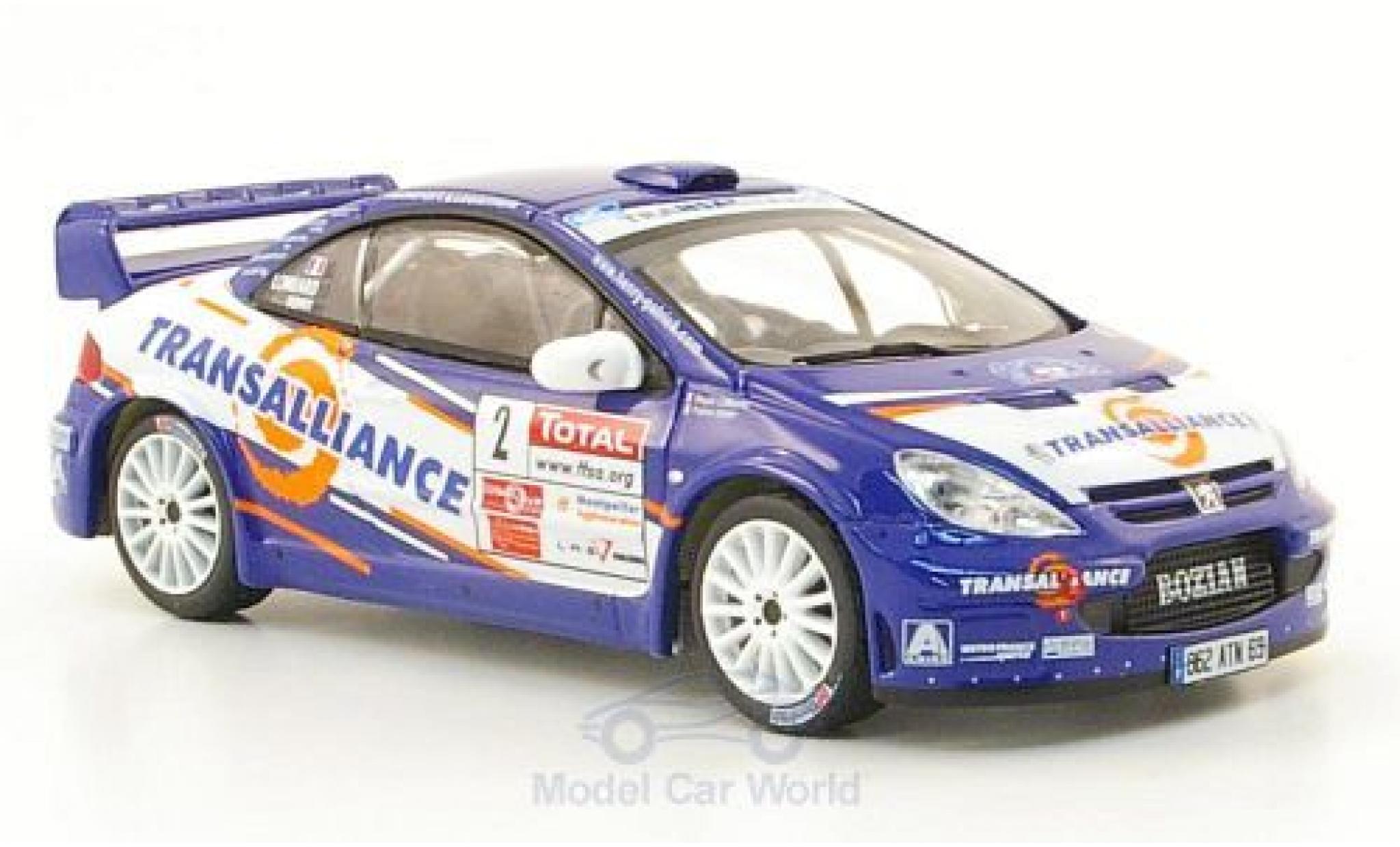 Peugeot 307 WRC 1/43 IXO WRC No.2 Transalliance Rally Cevennes 2007 P.Henry/M.Lombard modellino in miniatura