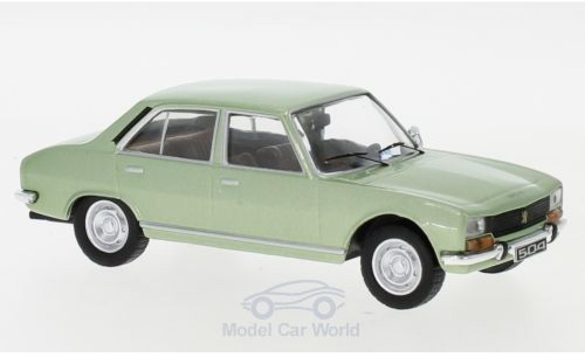 Peugeot 504 1/43 IXO metallico verde 1969 modellino in miniatura