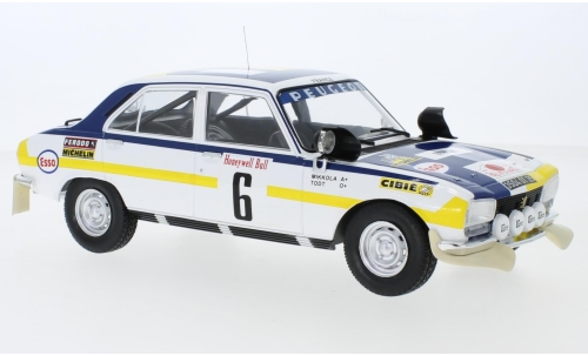 Peugeot 504 1/18 IXO Ti No.6 Rallye Marokko 1975 H.Mikkola/J.Todt modellino in miniatura