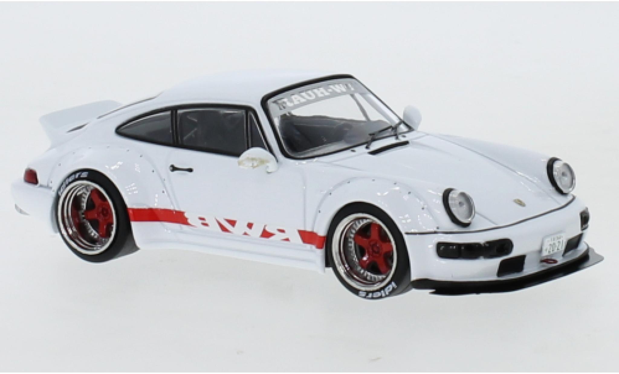 Porsche 964 RWB 1/43 IXO 911 () RWB bianco/Dekor RAUH-Welt modellino in miniatura
