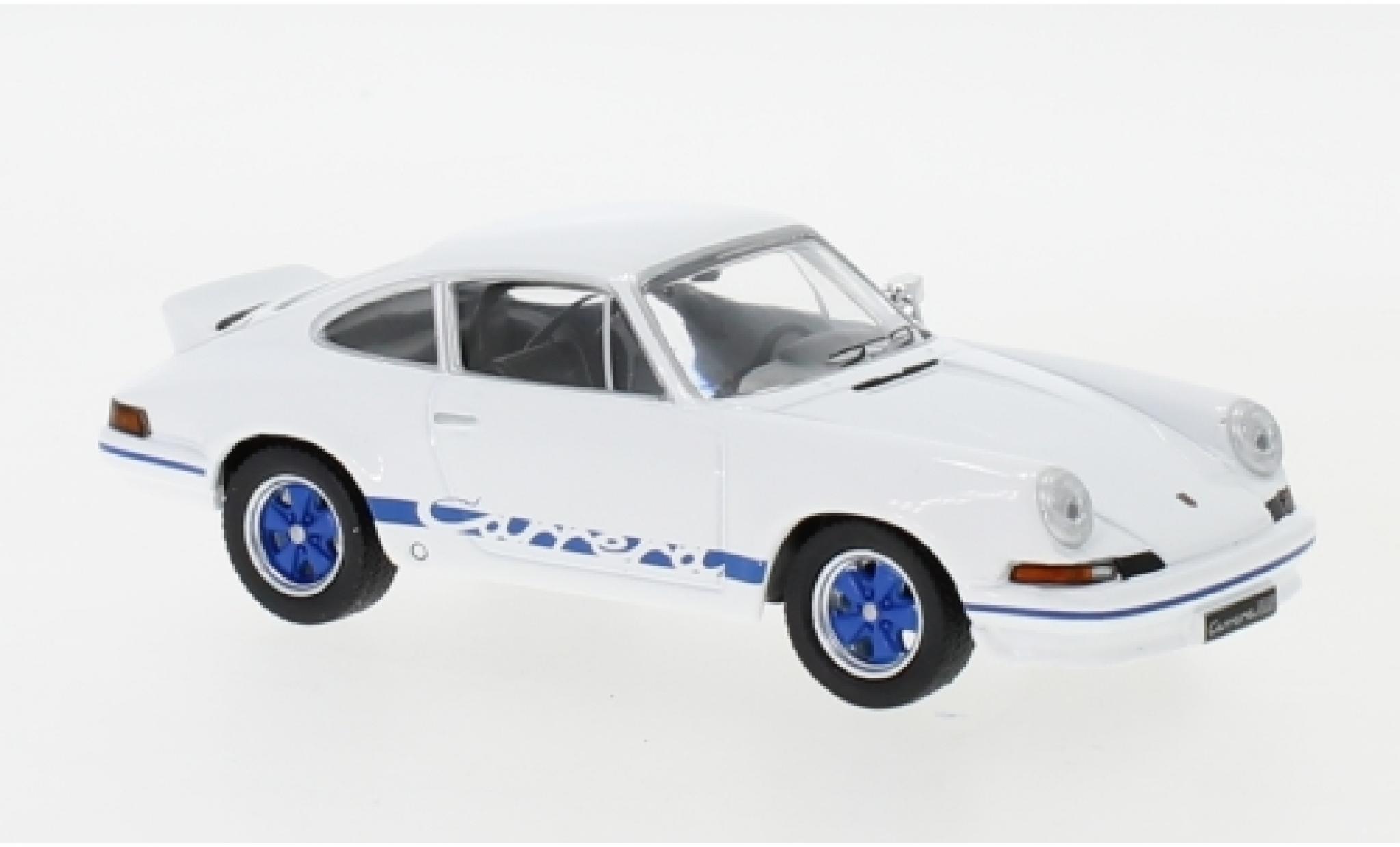 Porsche 911 RS 1/43 IXO Carrera RS 2.7 bianco/blu 1973 modellino in miniatura