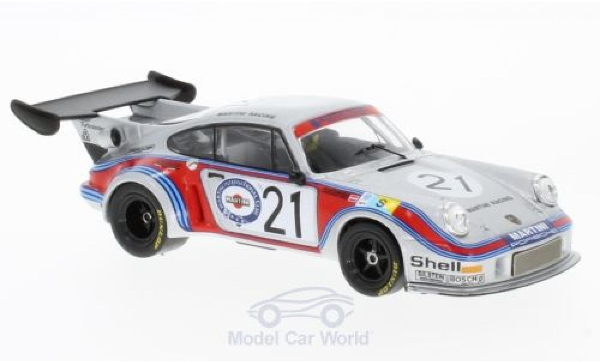 Porsche 930 Turbo 1/43 IXO 911 Carrera RSR 2.1 Turbo No.21 Martini Racing Team Martini 24h Le Mans 1974 M.Schurti/H.Koinigg modellino in miniatura