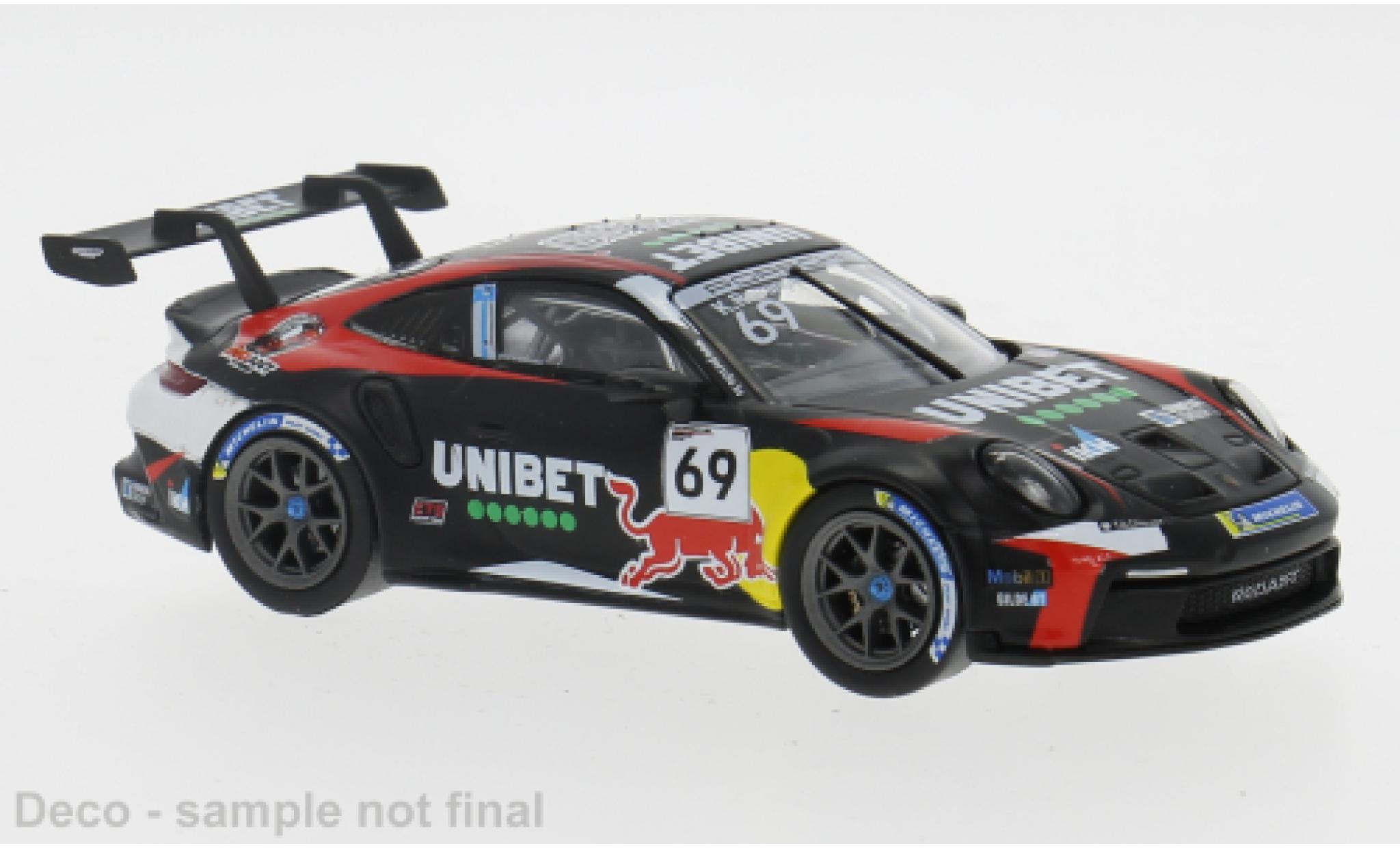 Porsche 992 GT3 1/43 IXO 911 Cup  Cup Zolder 2024 #69 1:43 modellino in miniatura
