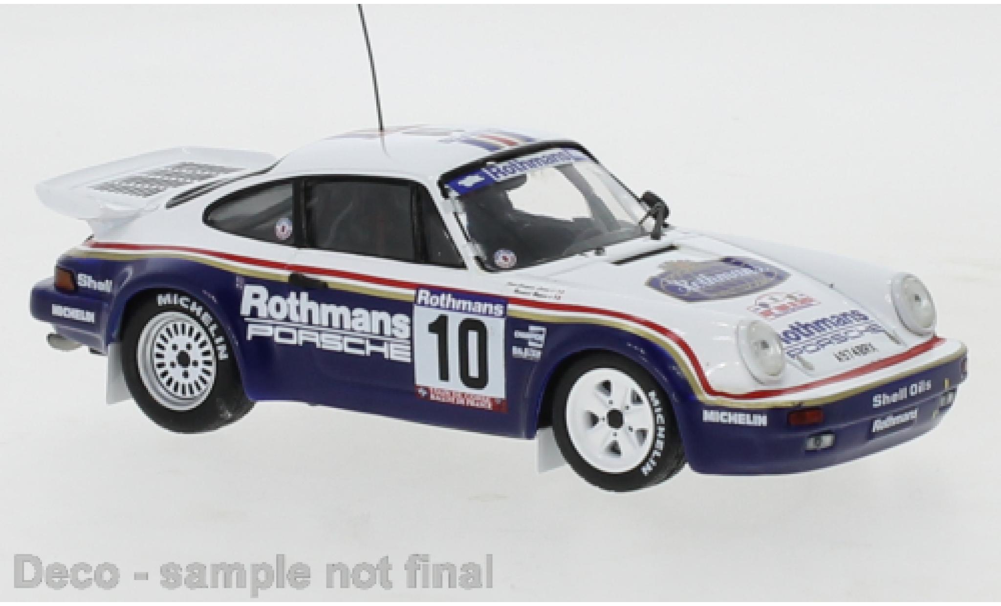Porsche 930 1/43 IXO 911 SC/RS No.10 Rallye Tour de Corse 1985 B.Beguin/J-J.Lenne modellino in miniatura