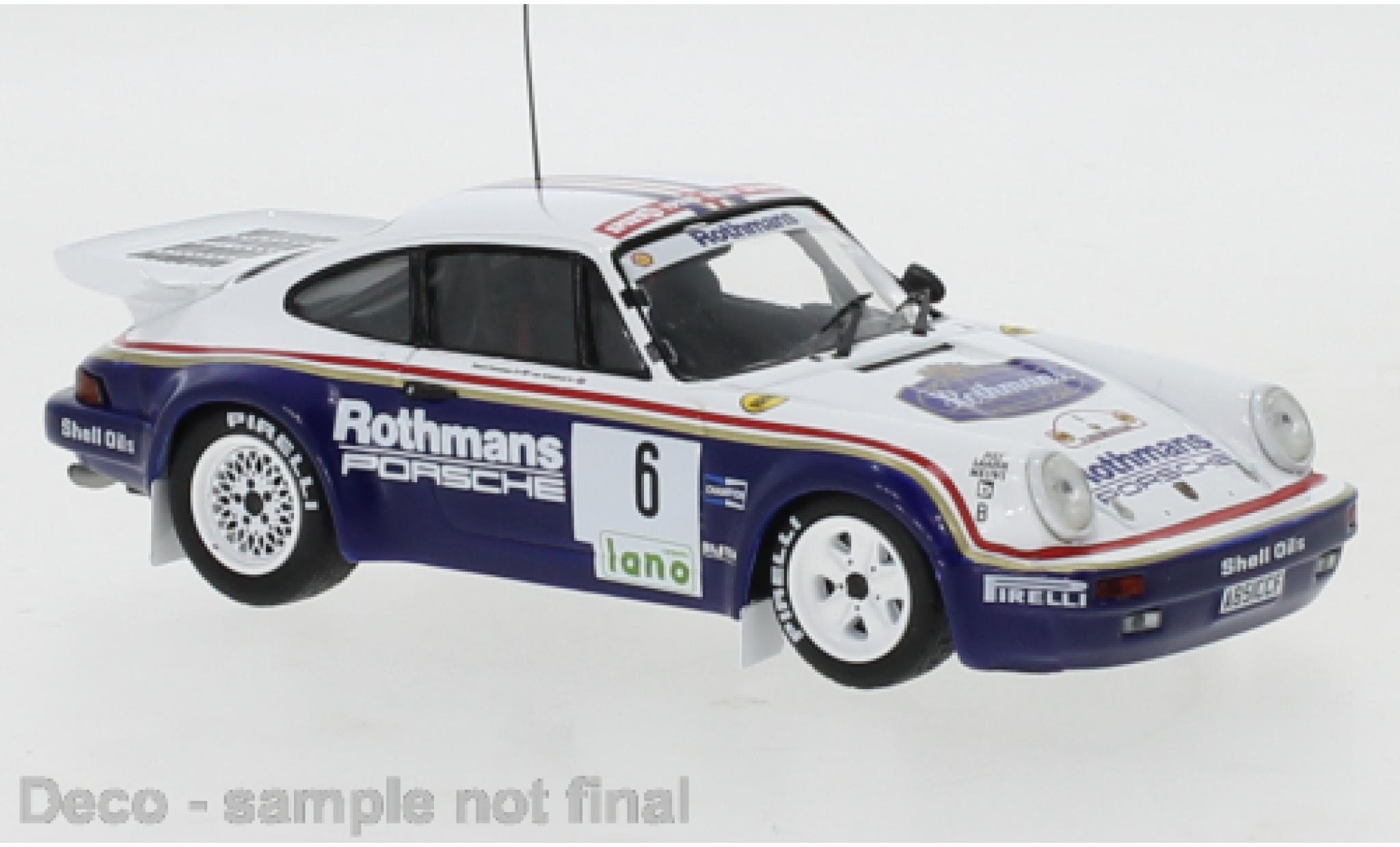 Porsche 930 1/43 IXO 911 SC/RS No.6 Rally Ypern 1984 H.Toivonen/I.Grindrod modellino in miniatura